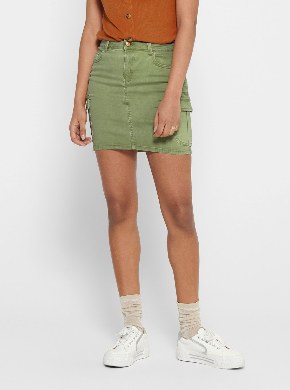 Zelená džínová sukně ONLY Missouri
