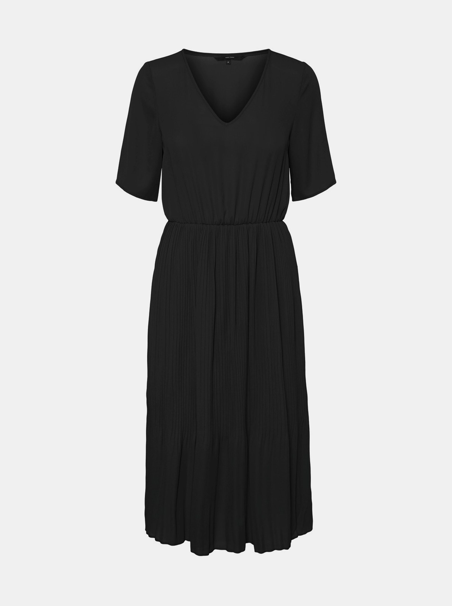 Fotografie Černé midišaty s plisovanou sukní VERO MODA Malou