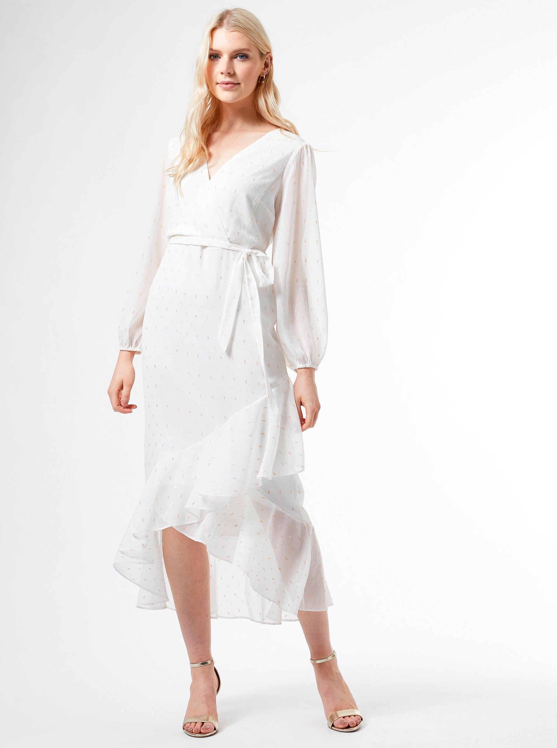 Fotografie Bílé vzorované šaty Dorothy Perkins