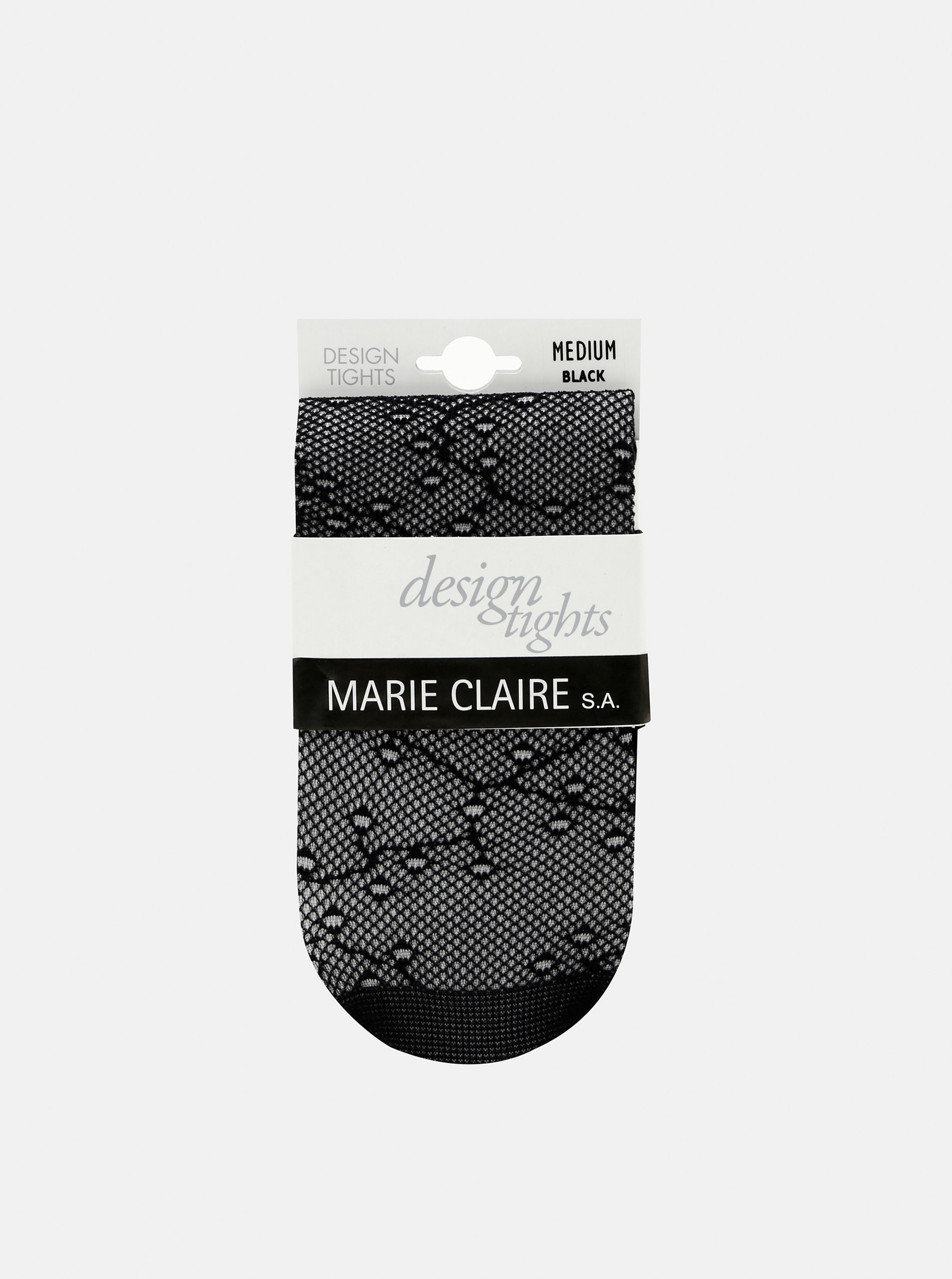 Fotografie Černé vzorované punčochové kalhoty Marie Claire