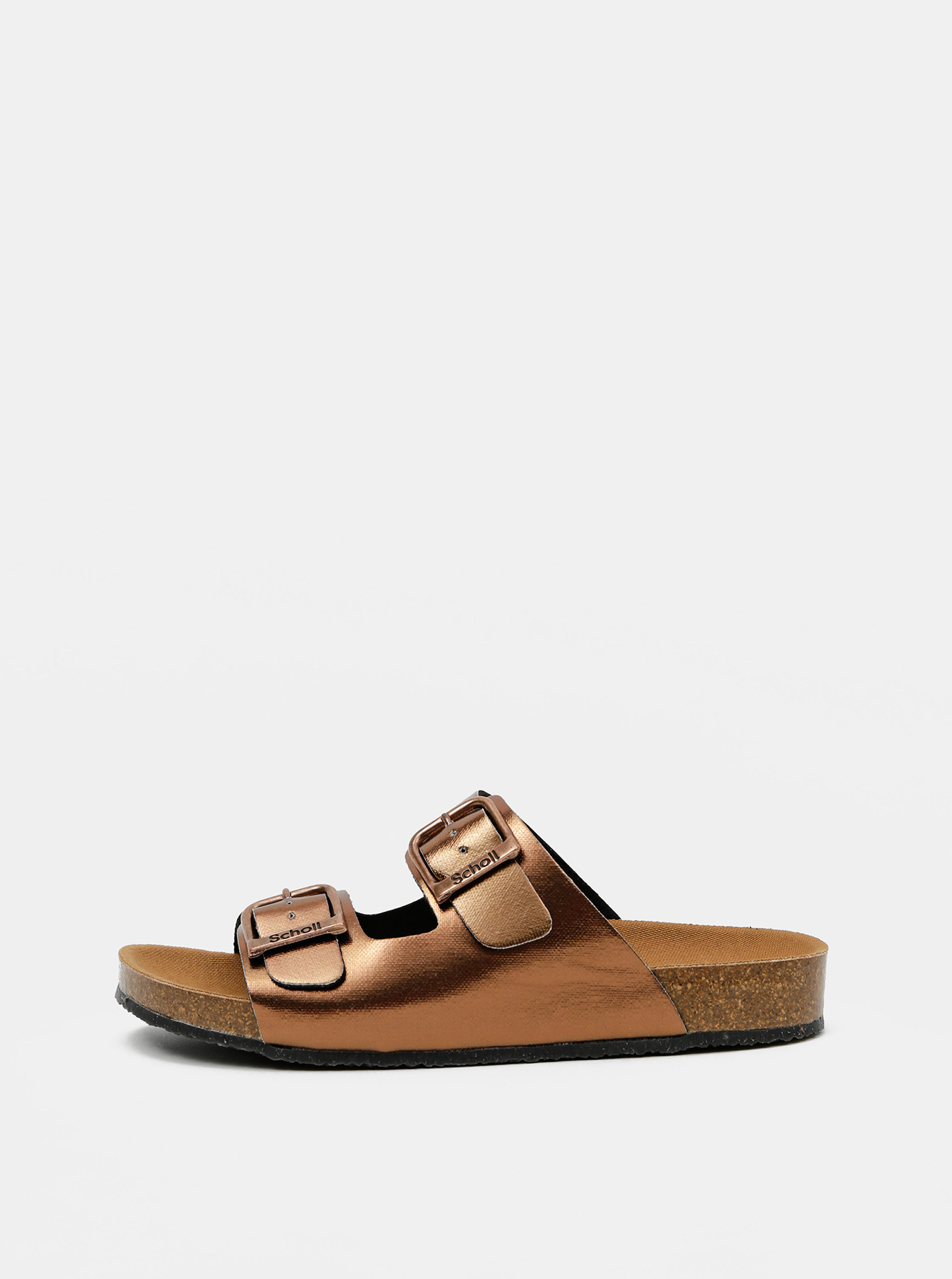 Dámské pantofle v bronzové barvě Scholl Greeny Mule
