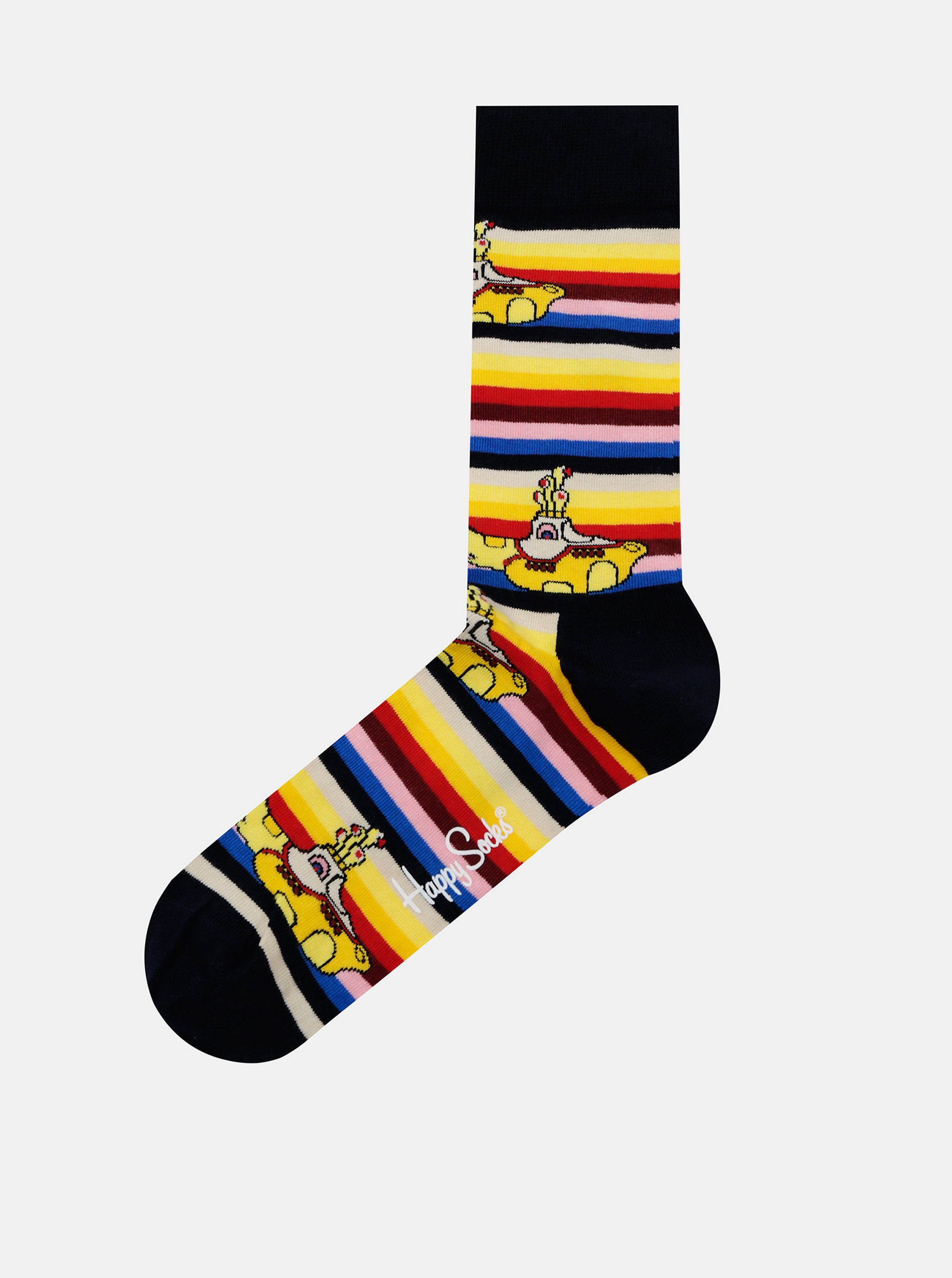 Fotografie Žluté ponožky Happy Socks Beatles All On Board
