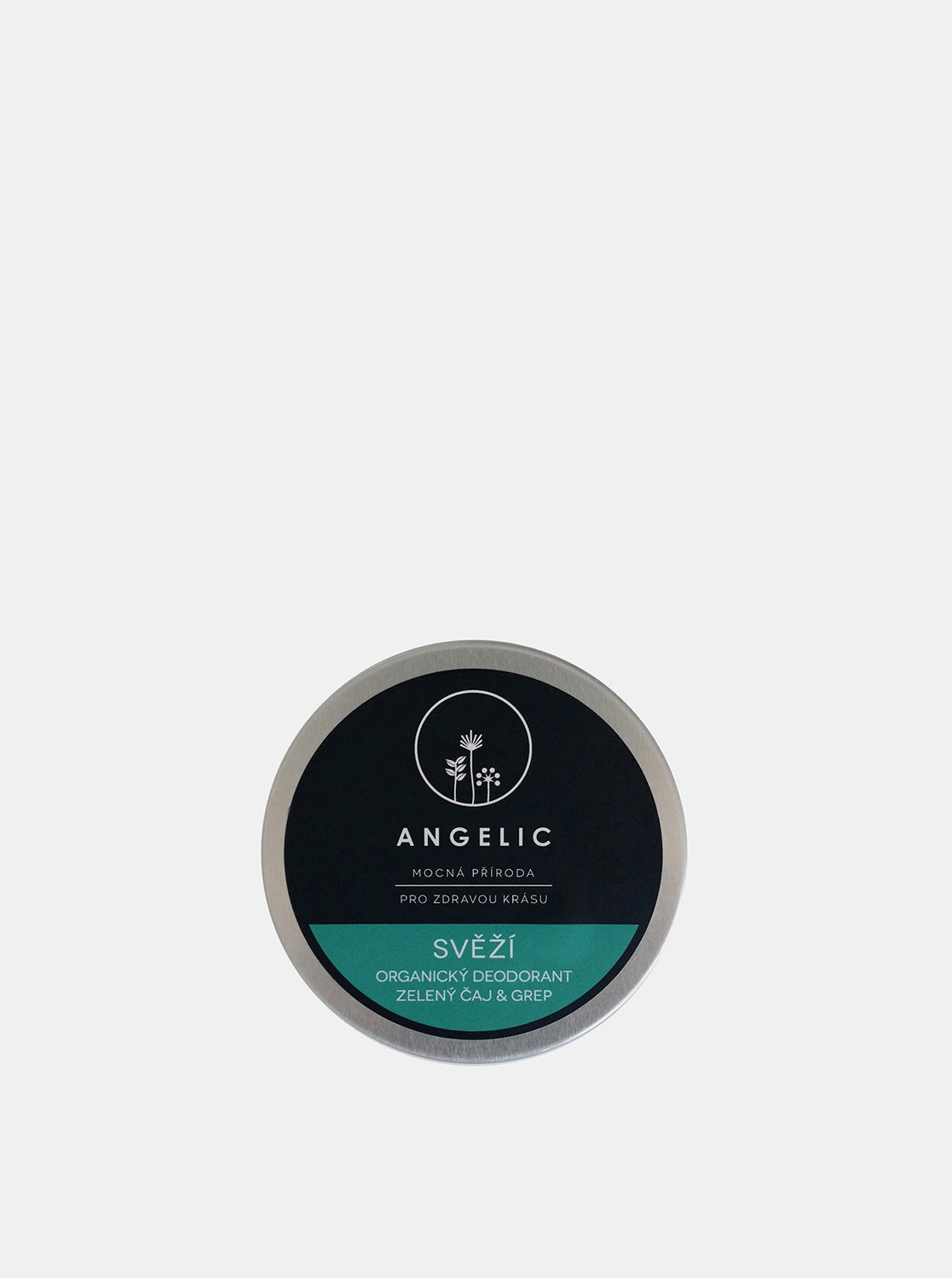 Fotografie Svěží organický deodorant s vůní zeleného čaje a grepu 50 ml Angelic