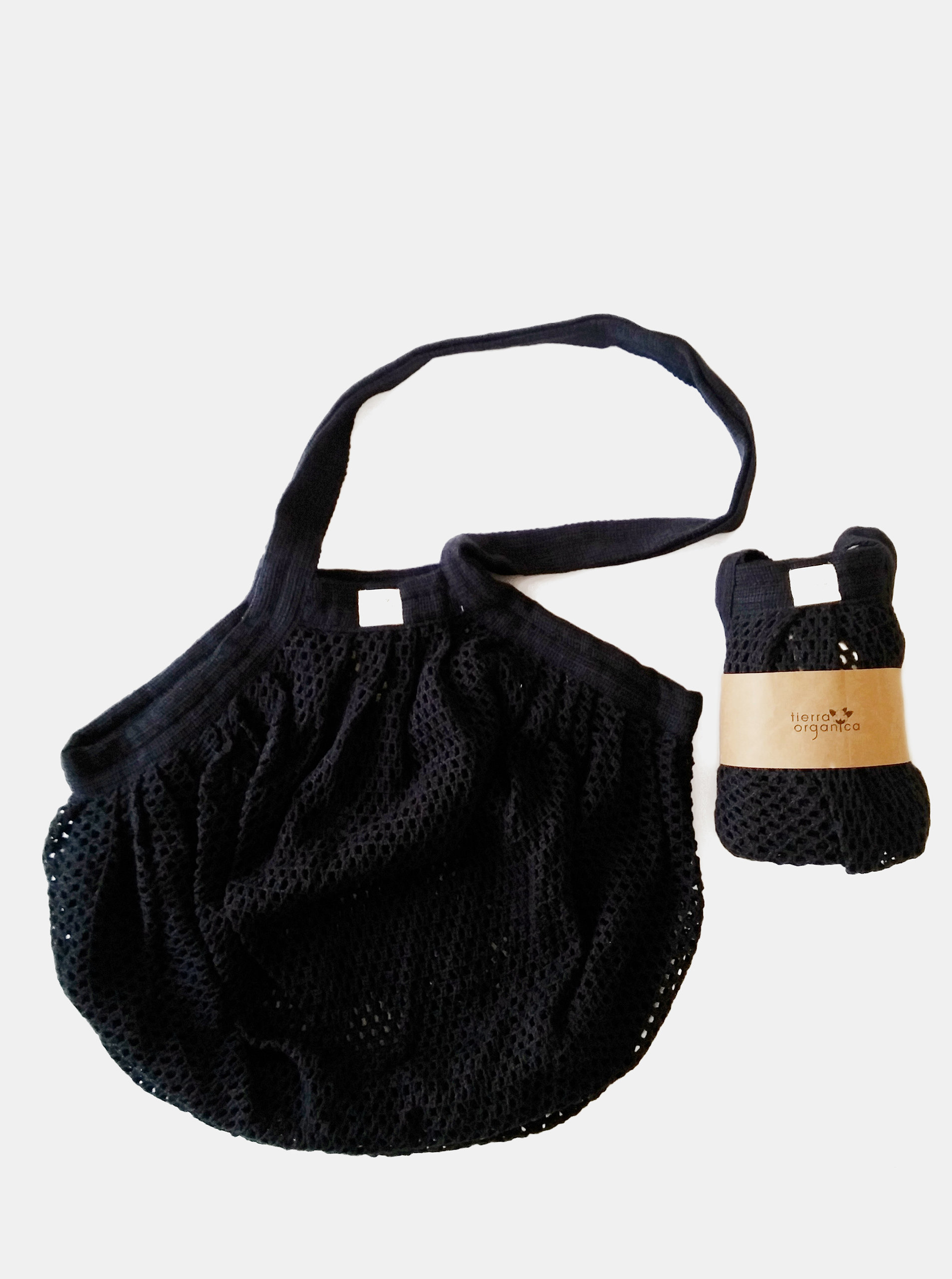 Síťovinová taška s drobnými oky - černá Casa Organica