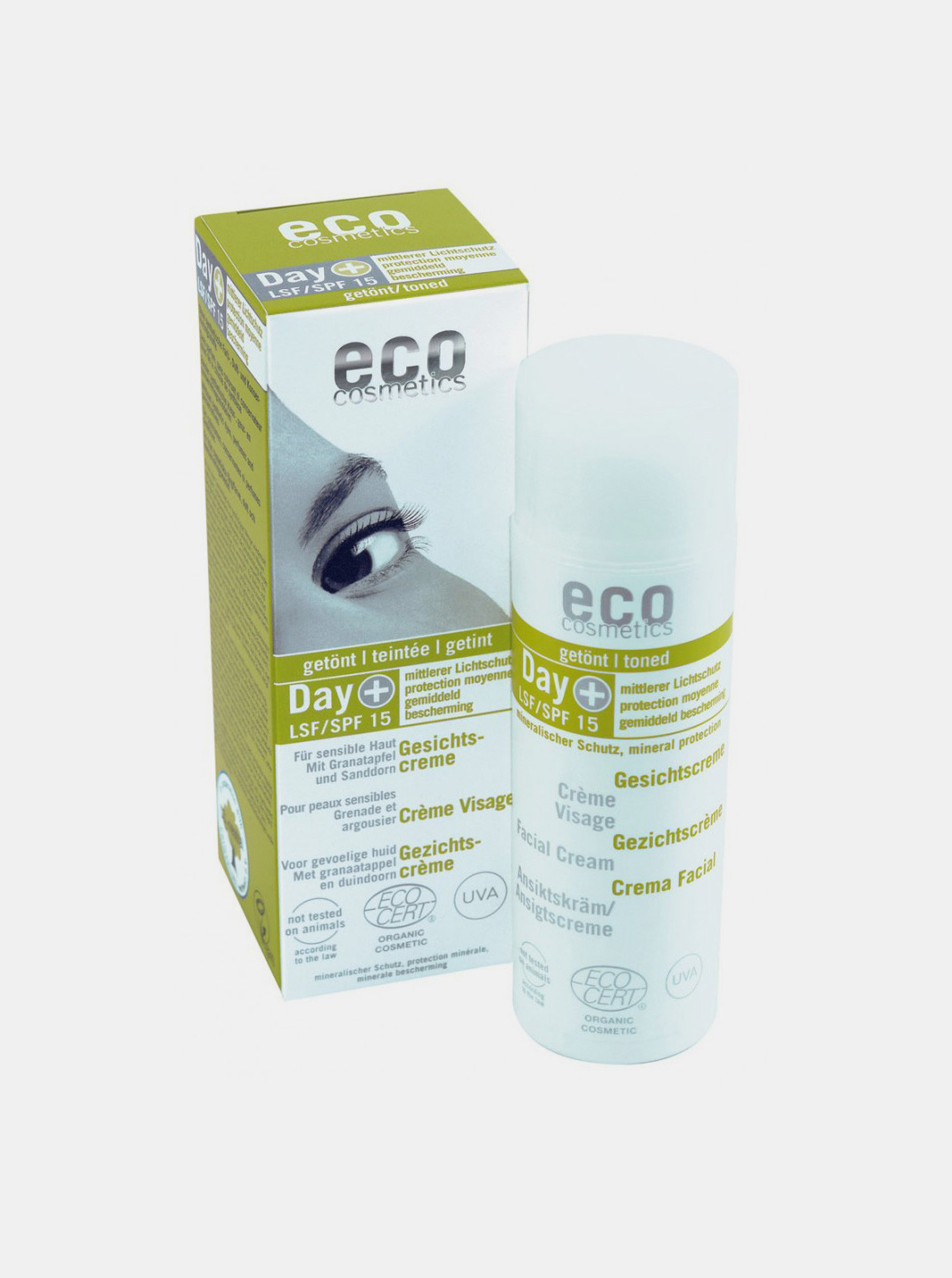 Fotografie Denní tónovací a opalovací krém SPF 15 BIO 50 ml Eco Cosmetics