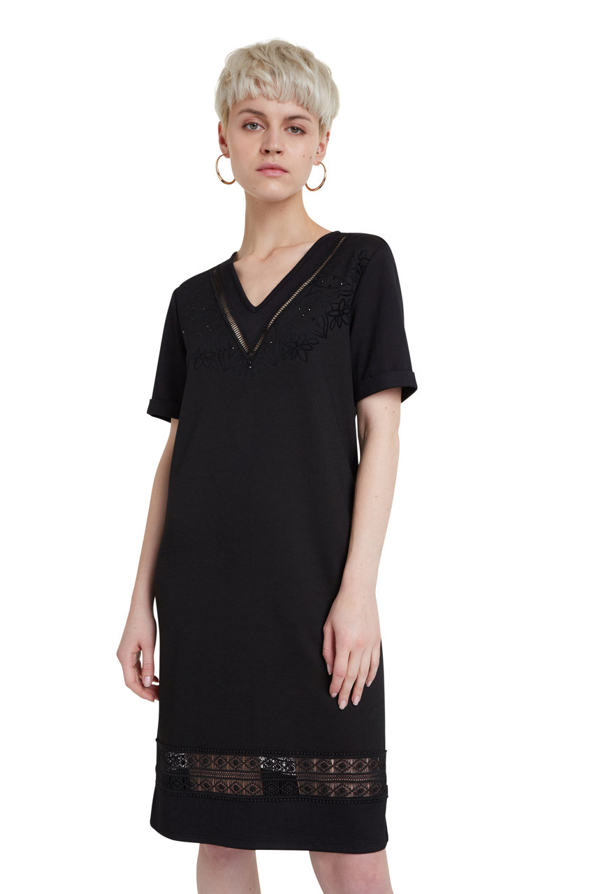 Fotografie Desigual černé šaty Vest Lisa