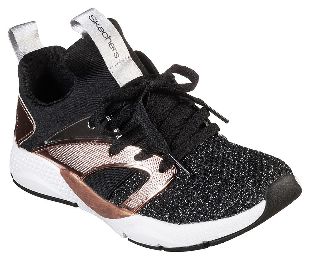 Skechers černé dívčí tenisky Shine Status