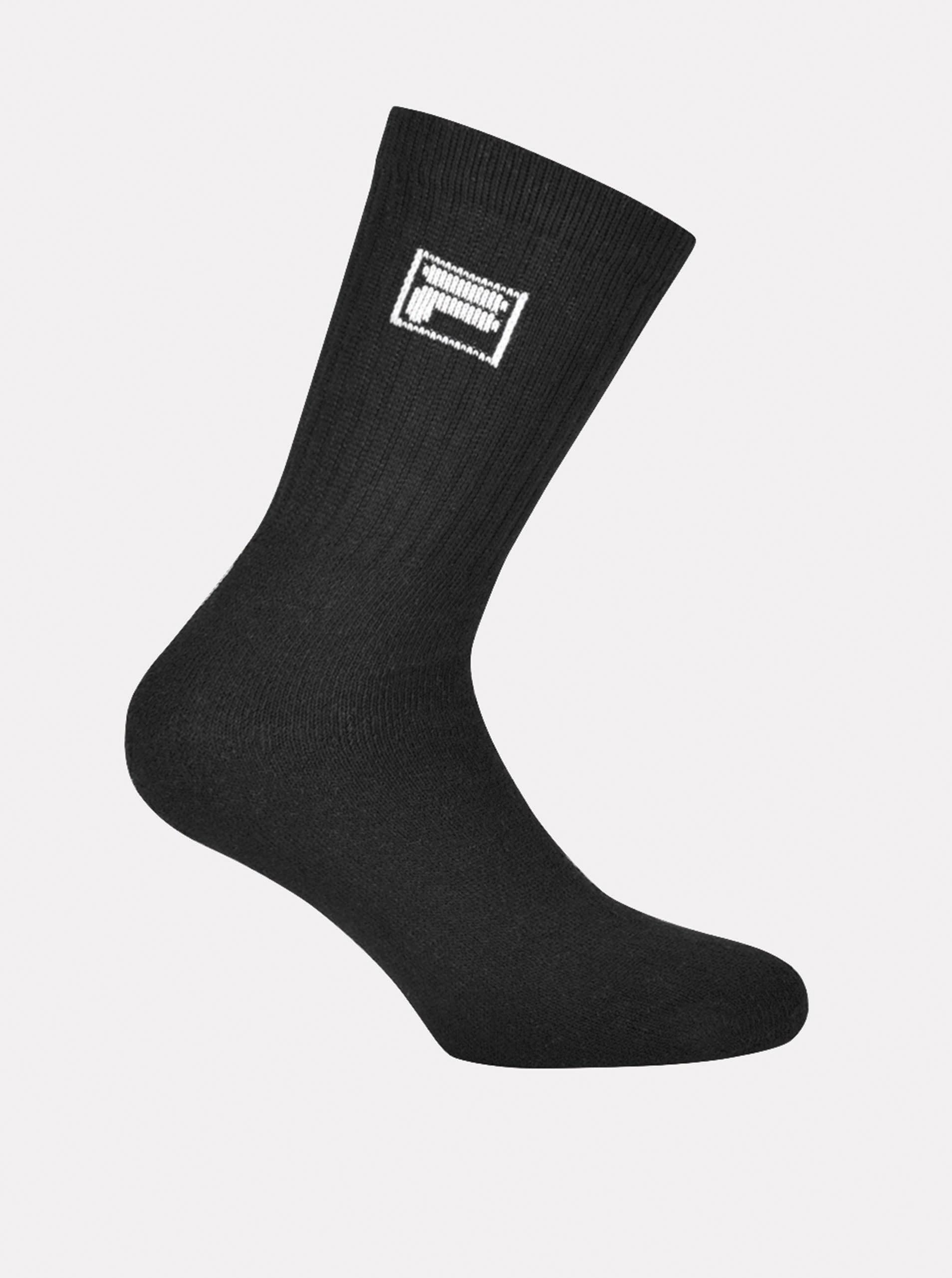 Fotografie Sada tří párů pánských černých ponožek FILA