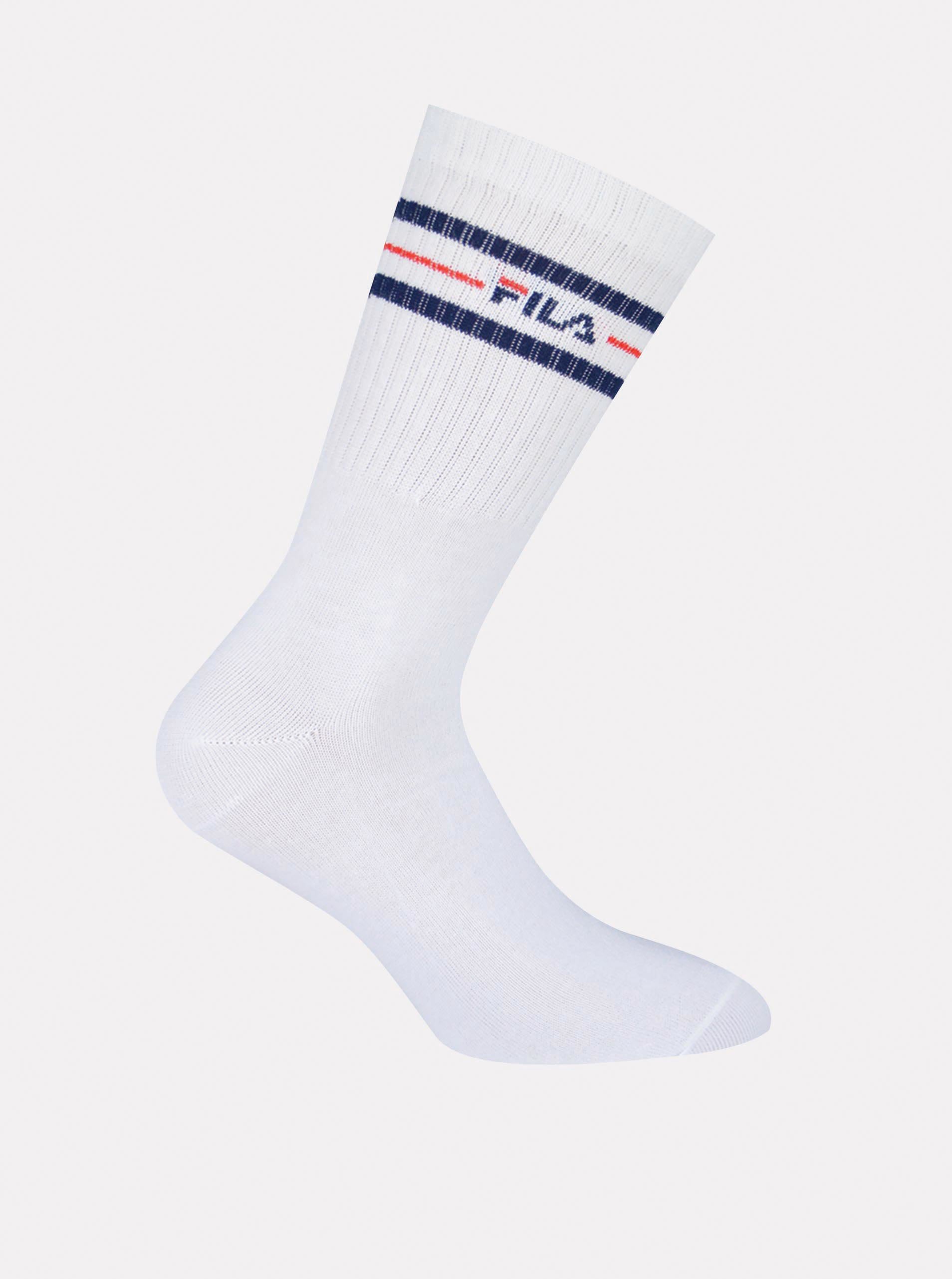 Fotografie Sada tří páru ponožek v bílé barvě FILA