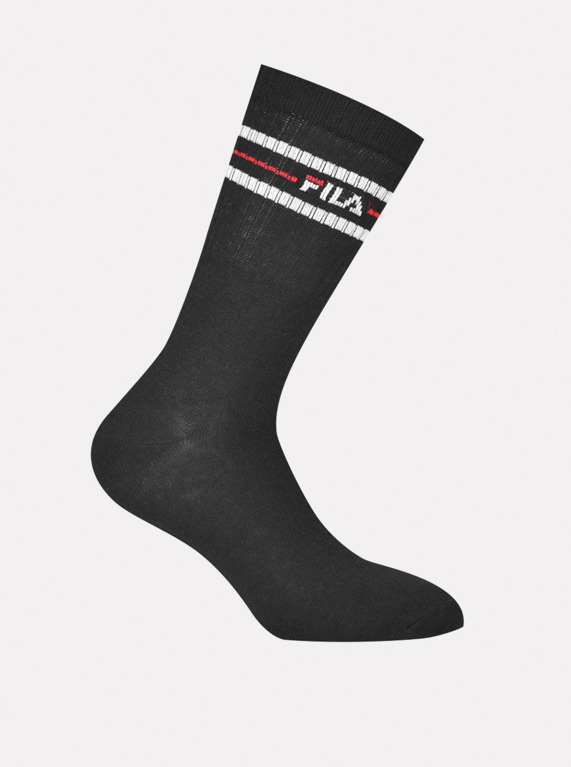 Sada tří párů pánských ponožek v černé barvě FILA
