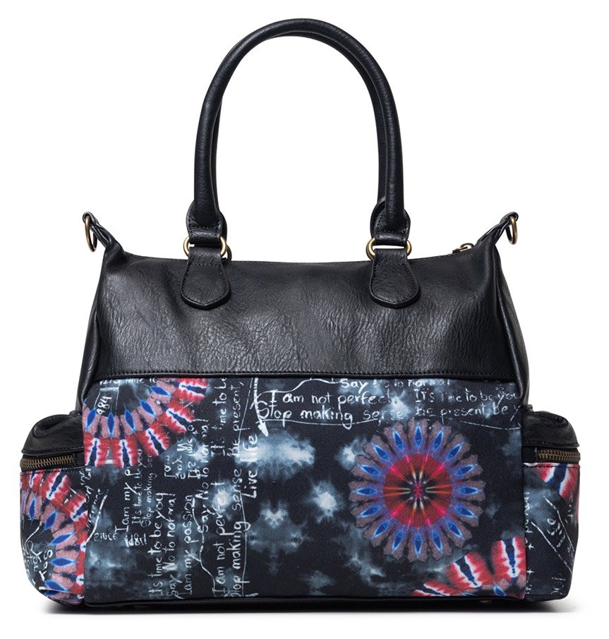 Desigual černá kabelka Bols Black Paper London Packets
