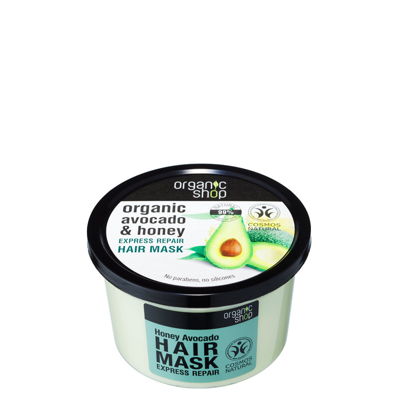 Organic Shop Expres Regenerační maska na vlasy Avokádo a Med 250 ml