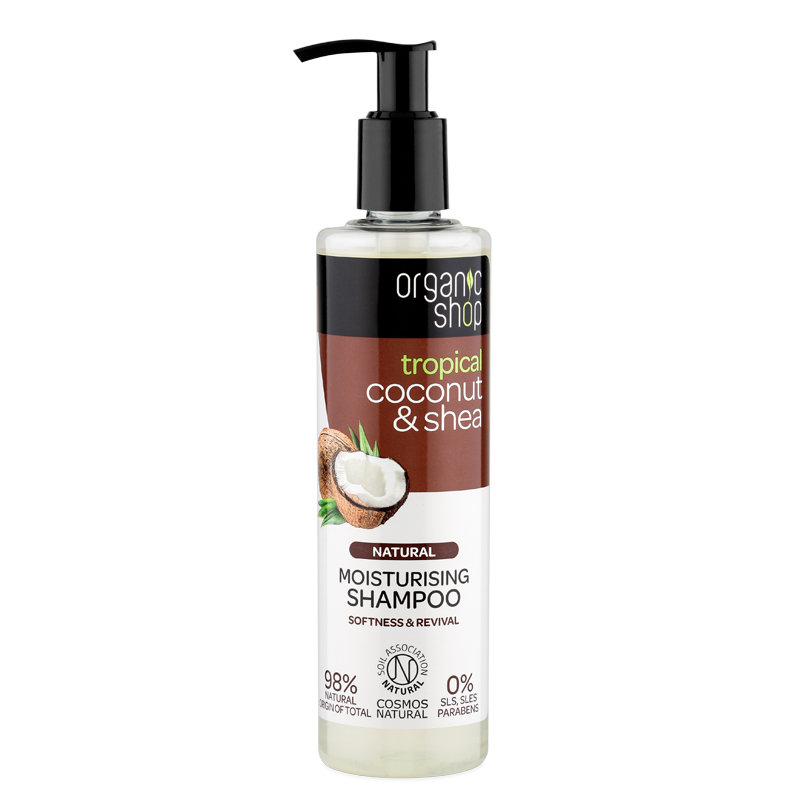 Fotografie Organic Shop Hydratační šampón Kokos a bambucké máslo 280 ml