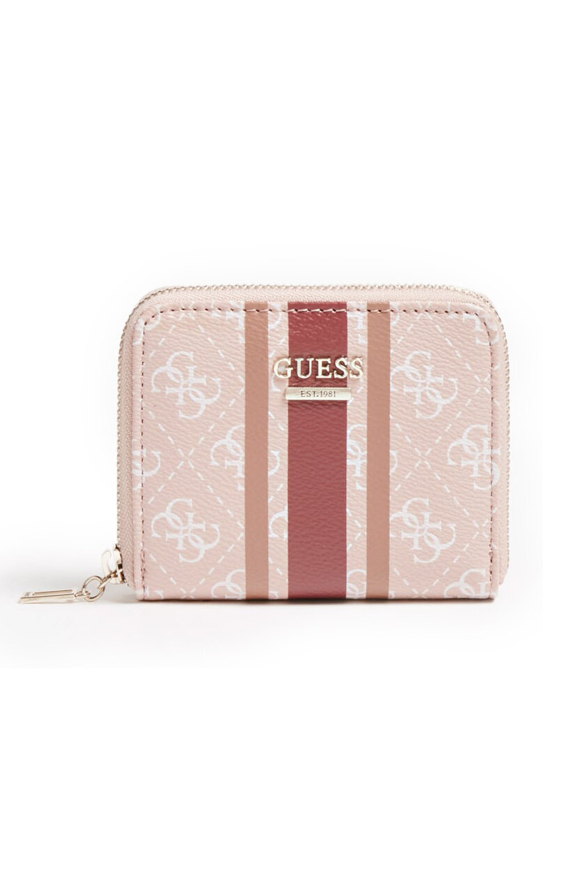 Guess pudrová malá peněženka Jensen 4G Logo Wallet