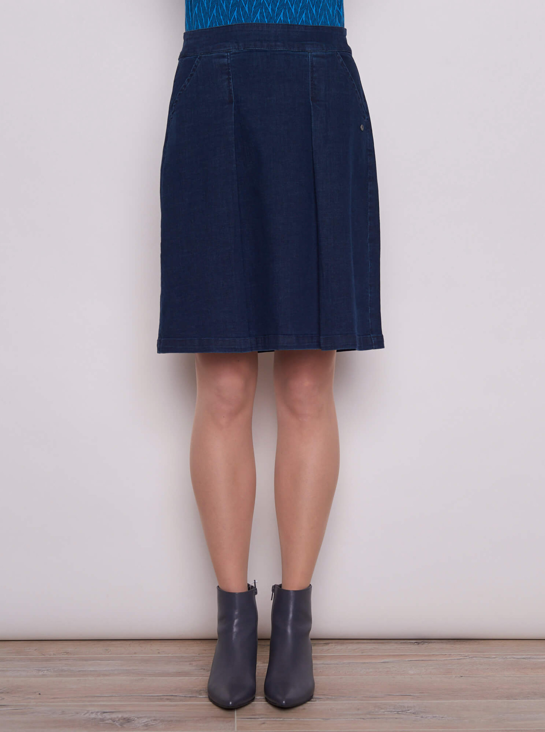 Fotografie Tmavě modrá džínová sukně Tranquillo