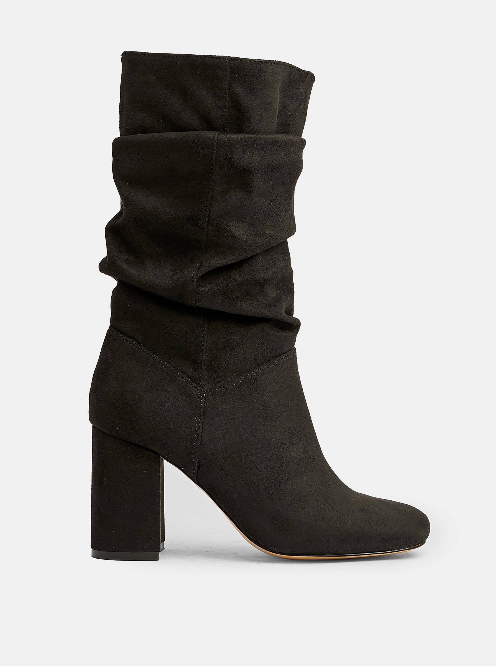 Černé kozačky v semišové úpravě Dorothy Perkins