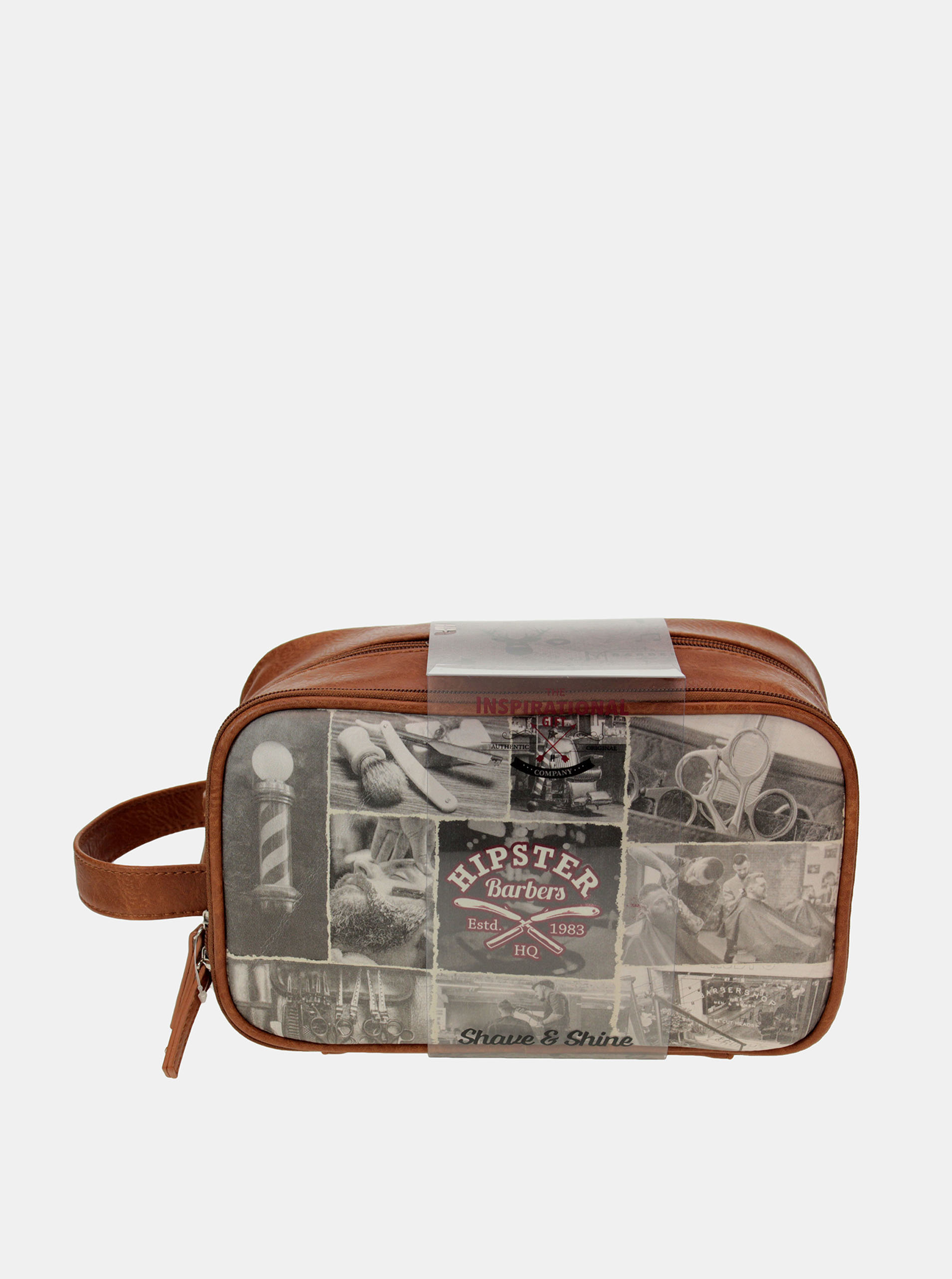 Fotografie Hnědá pánská cestovní kosmetická taška Something Special
