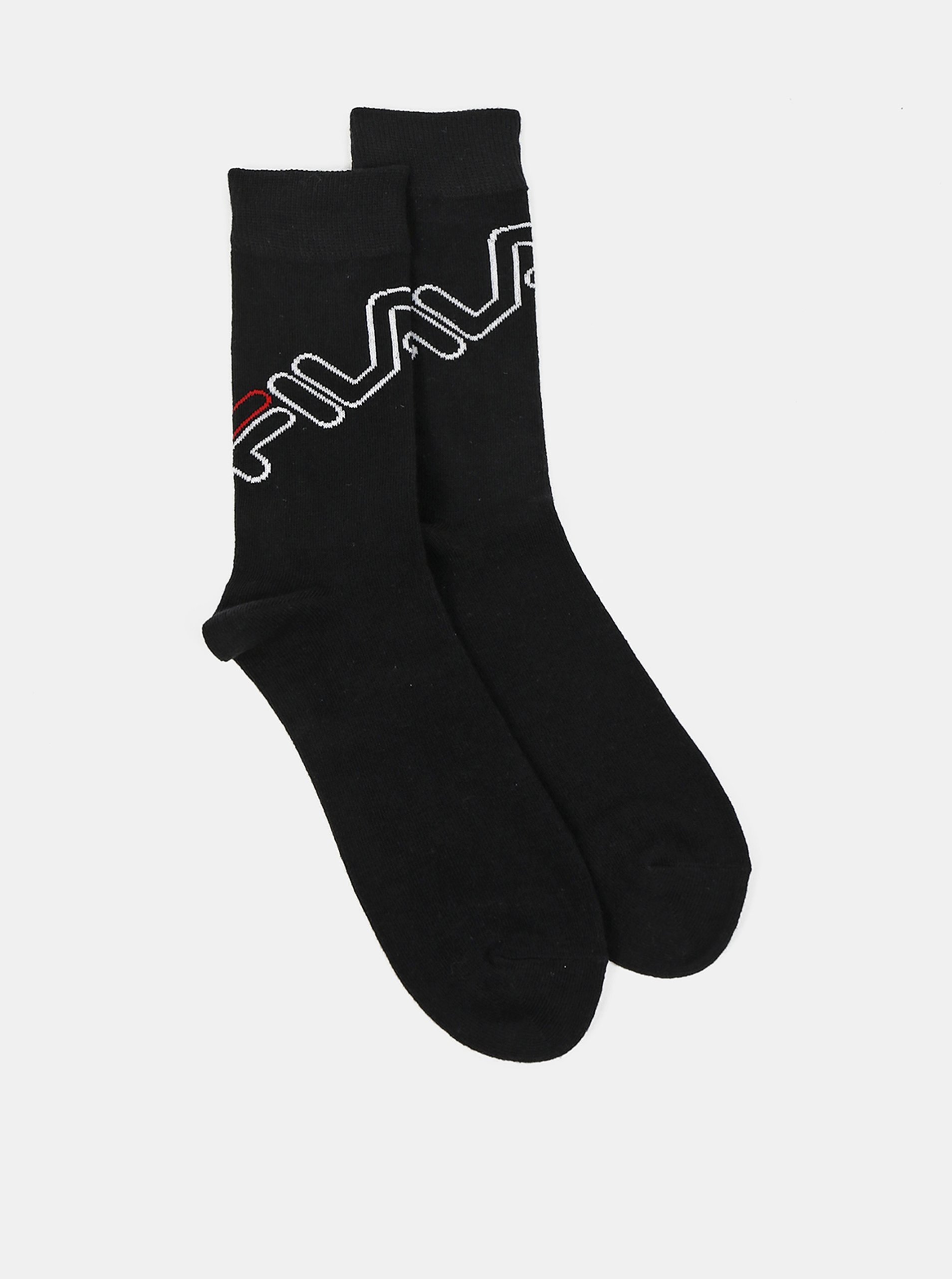 Sada dvou párů černých dámských ponožek FILA