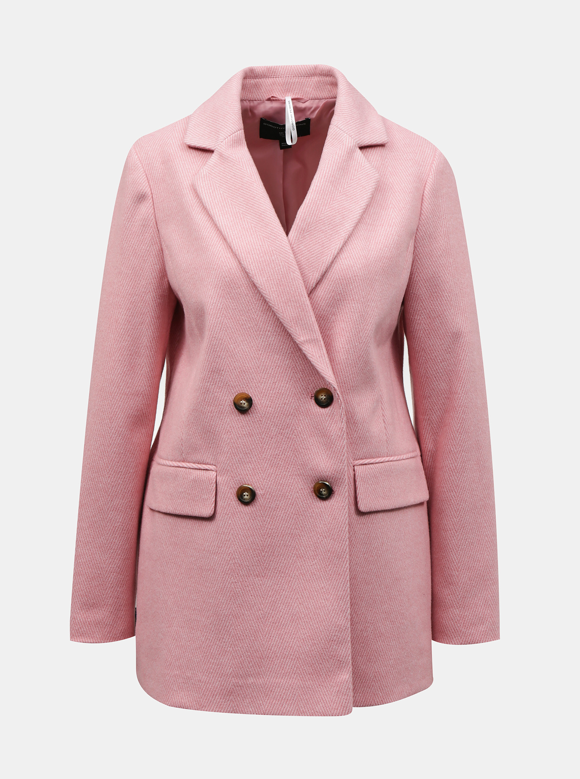 Fotografie Růžový dámský kabát Dorothy Perkins
