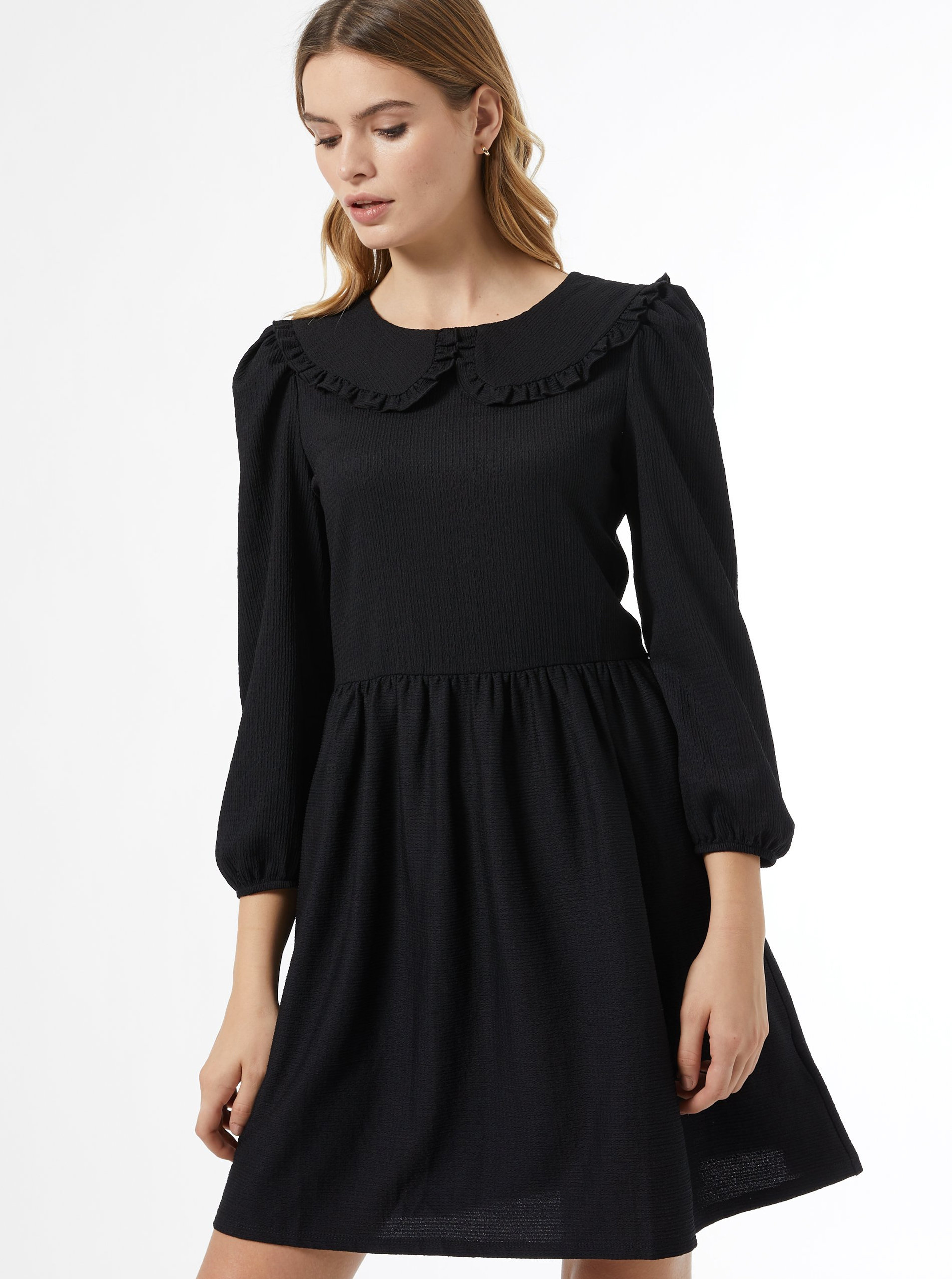 Fotografie Černé šaty s límečkem Dorothy Perkins