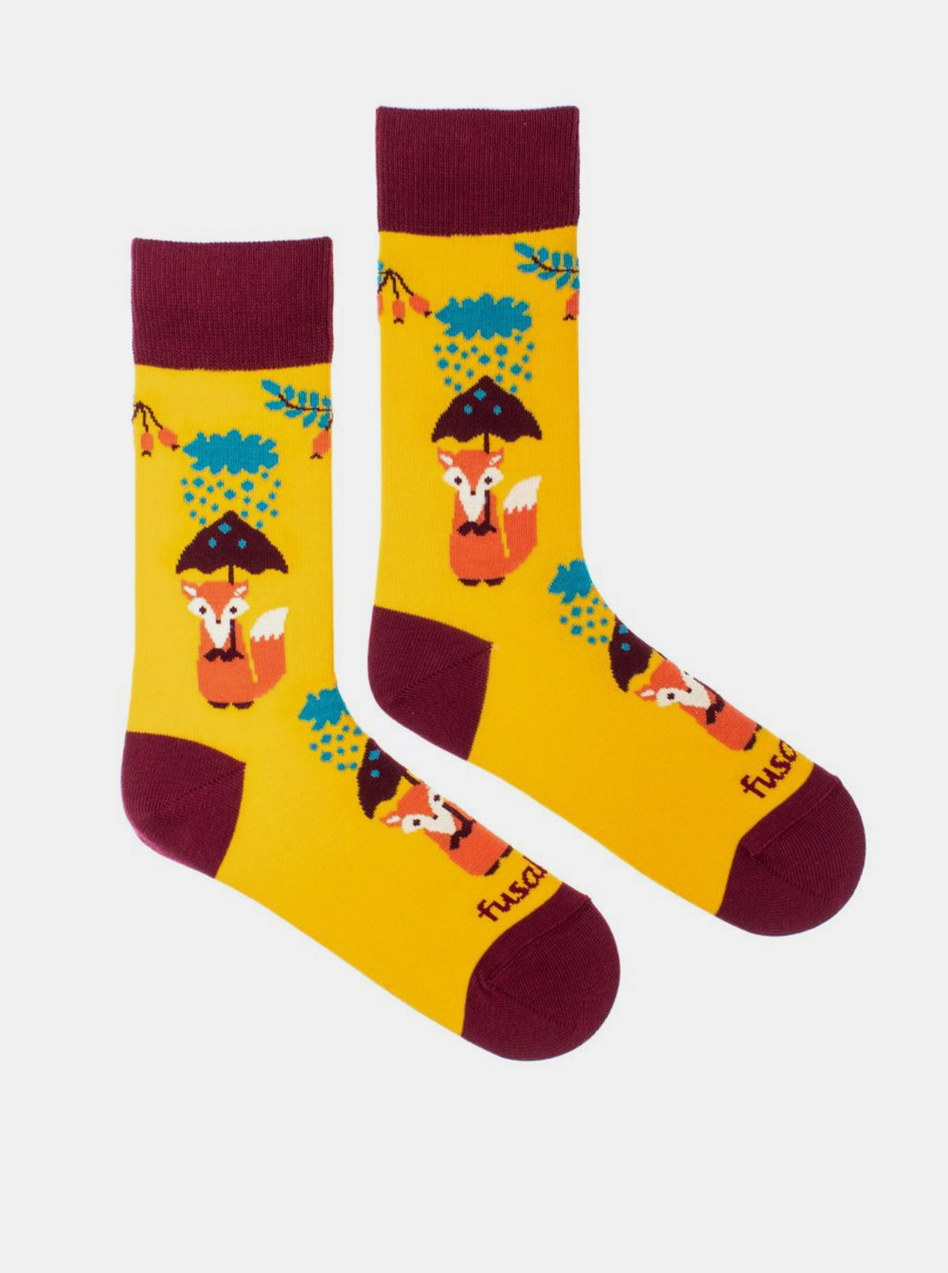 Fotografie Žluté vzorované ponožky Fusakle Liška