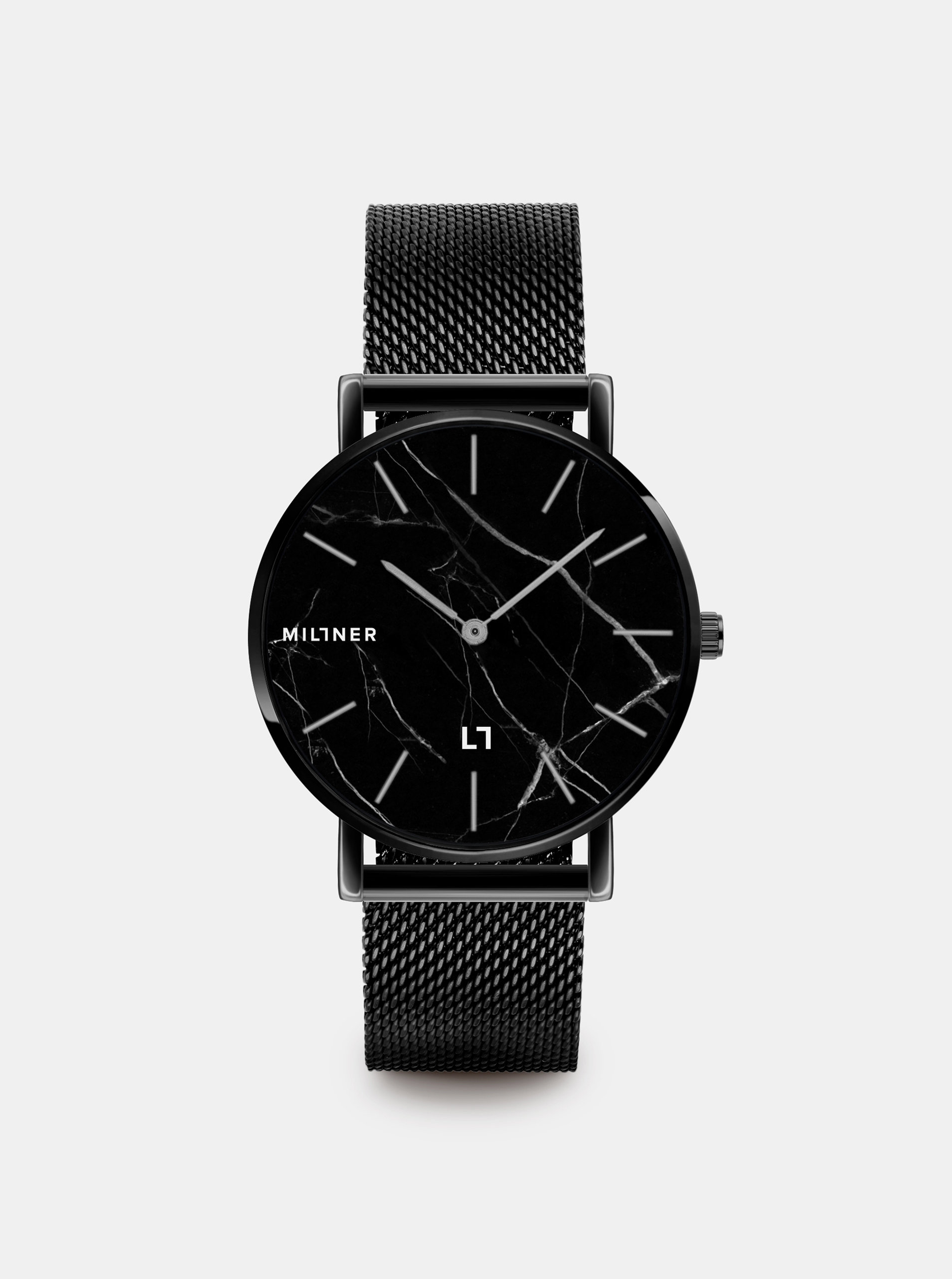 Fotografie Dámské hodinky s černým nerezovým páskem Millner