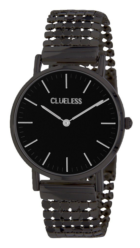 Dámské hodinky s nerezovým páskem v černé barvě Clueless