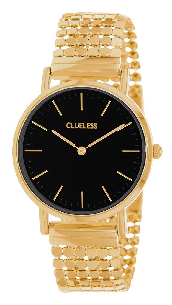Fotografie Dámské hodinky s nerezovým páskem ve zlaté barvě Clueless