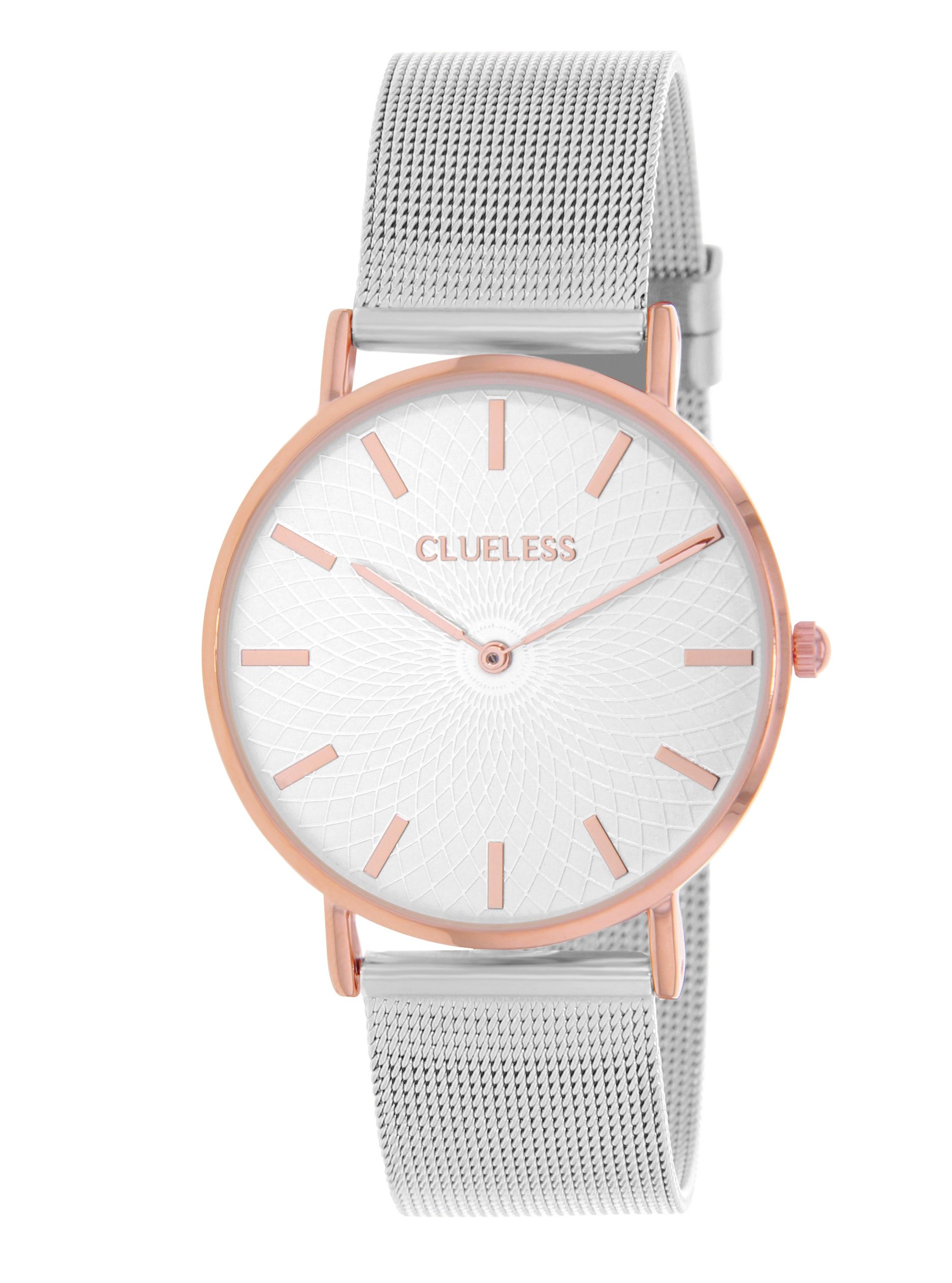 Dámské hodinky s nerezovým páskem ve stříbrné barvě Clueless
