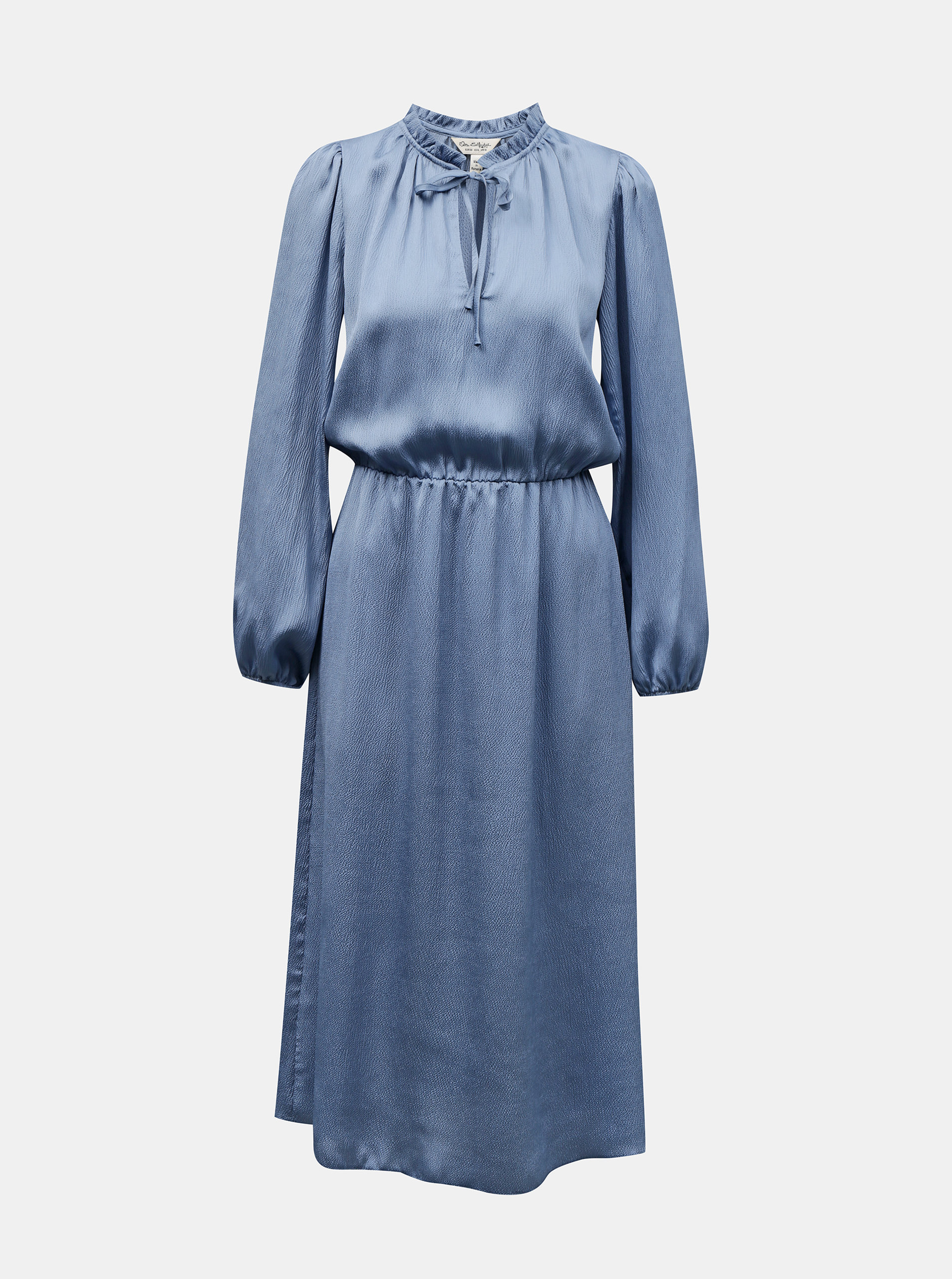 Fotografie Modré saténové šaty Miss Selfridge