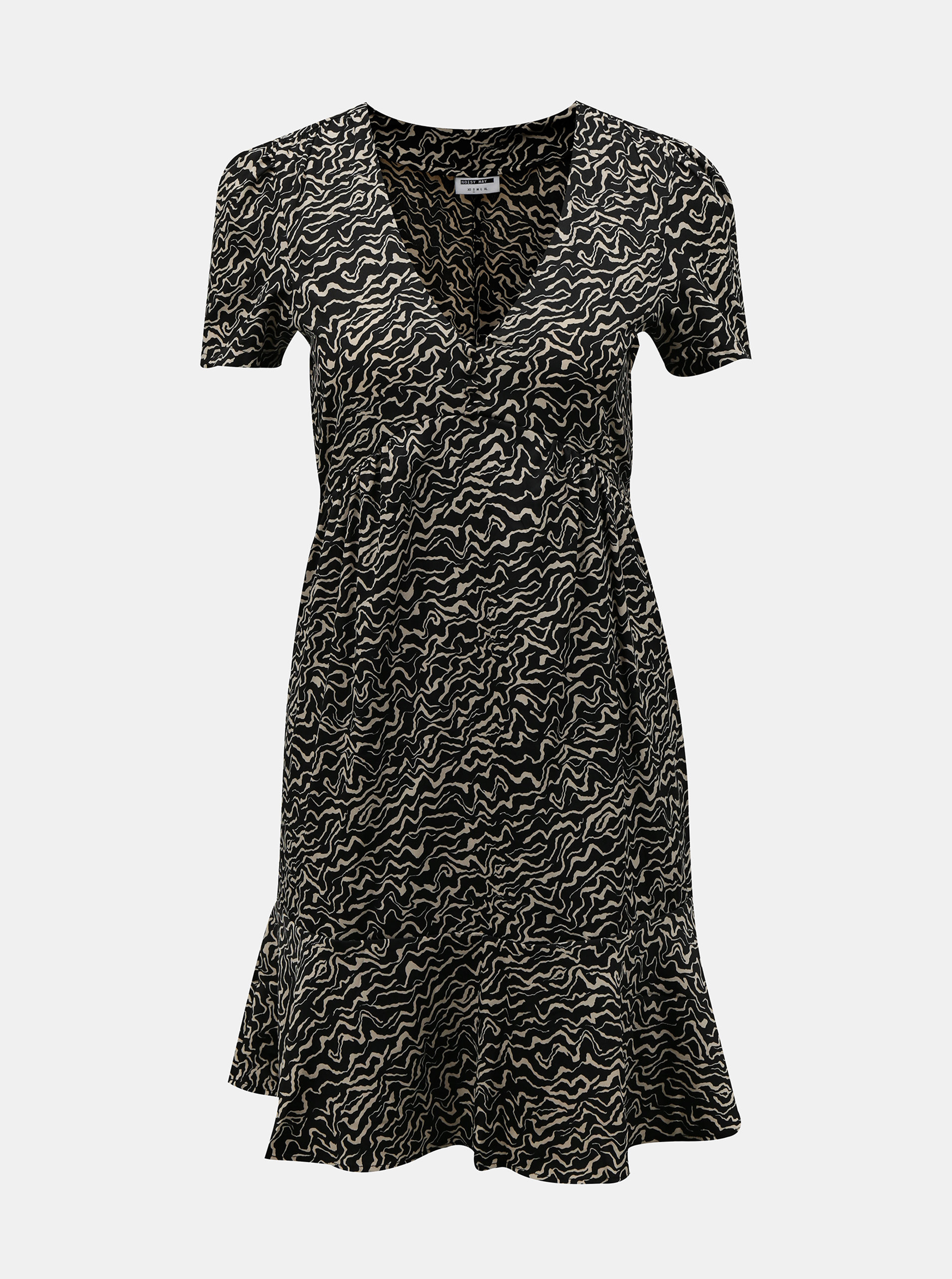 Fotografie Černé vzorované šaty Noisy May-Rita