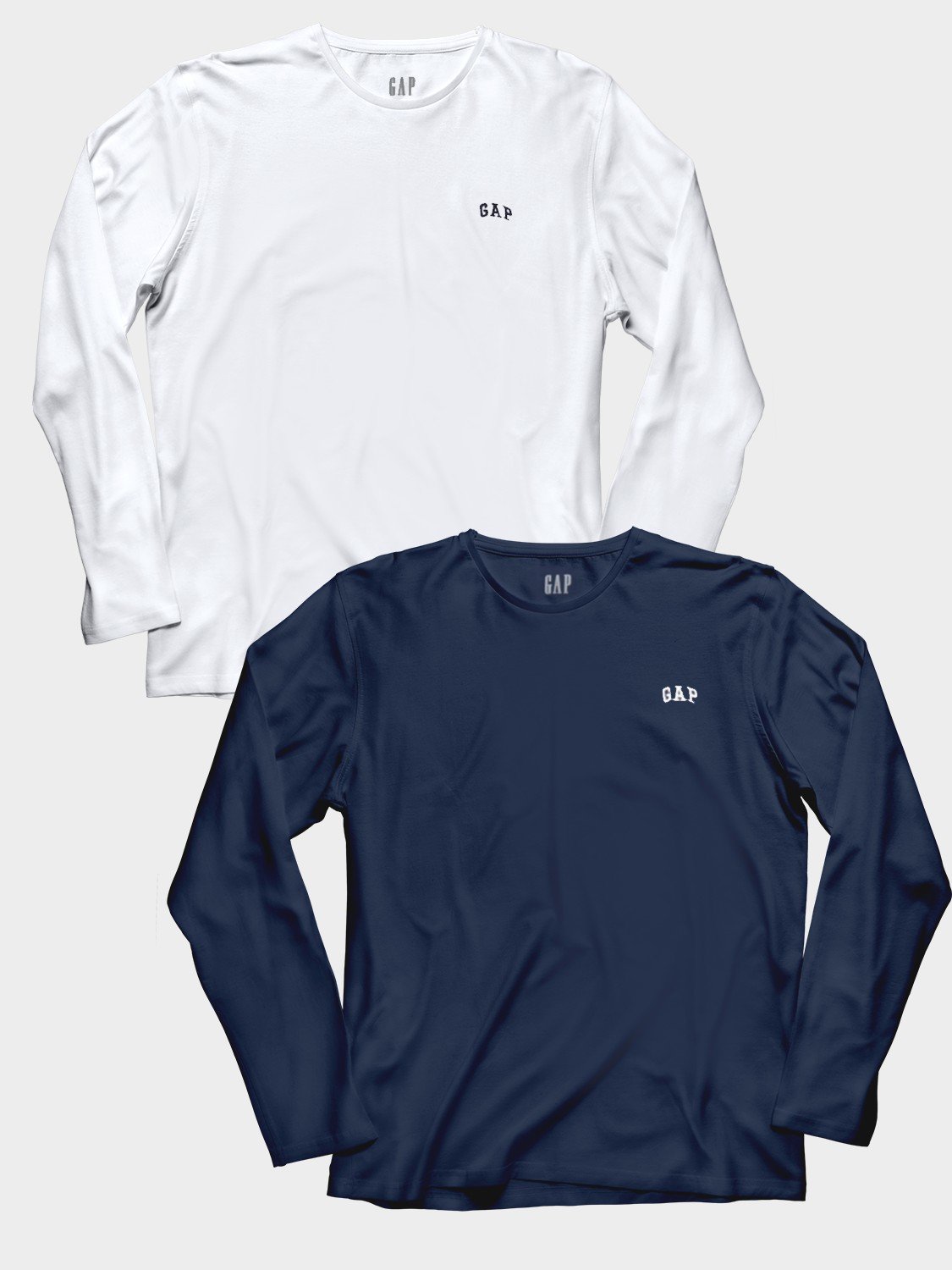 Fotografie Sada dvou pánských triček v bílé a modré barvě GAP