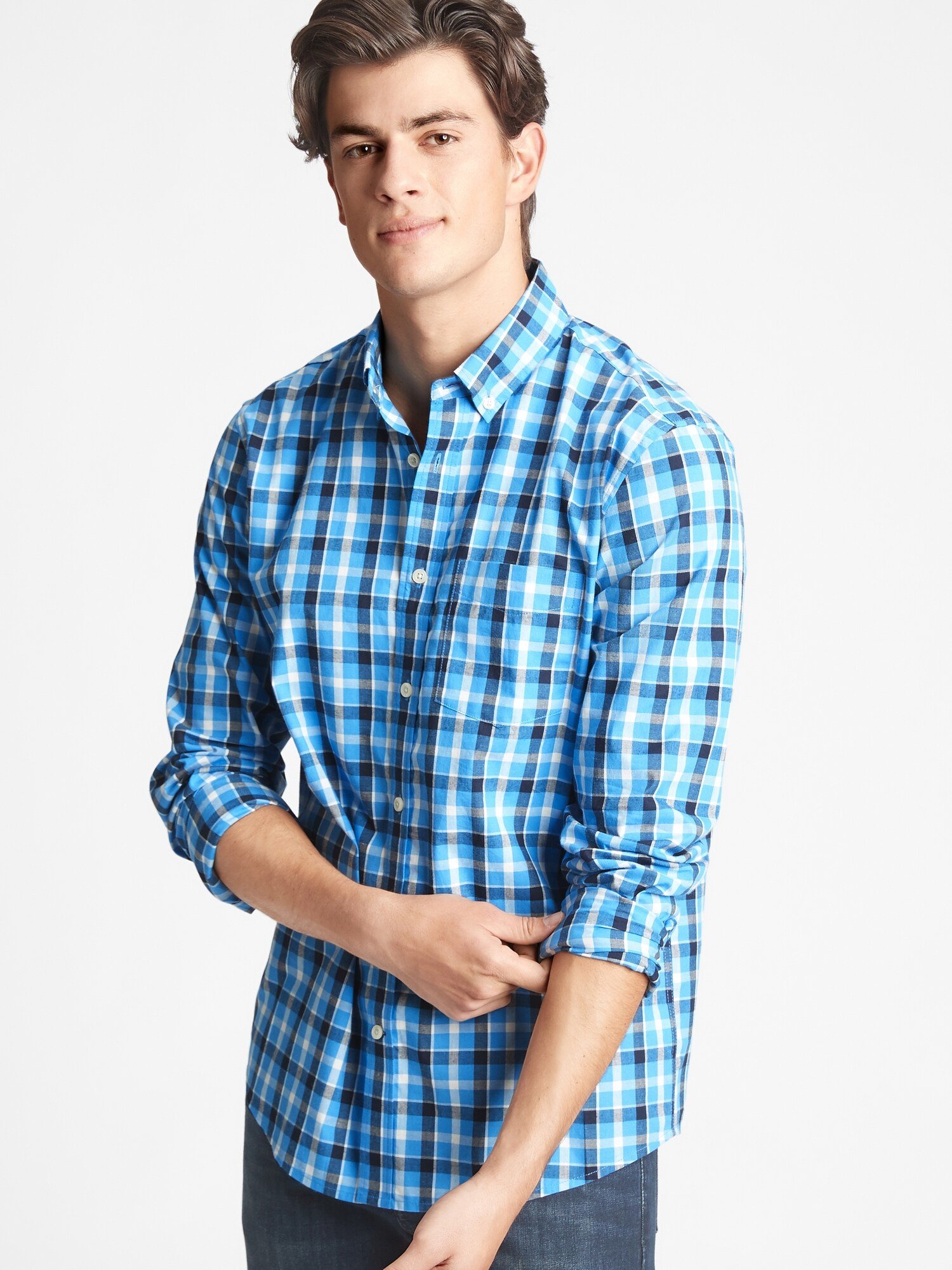 Fotografie Modrá pánská košile GAP