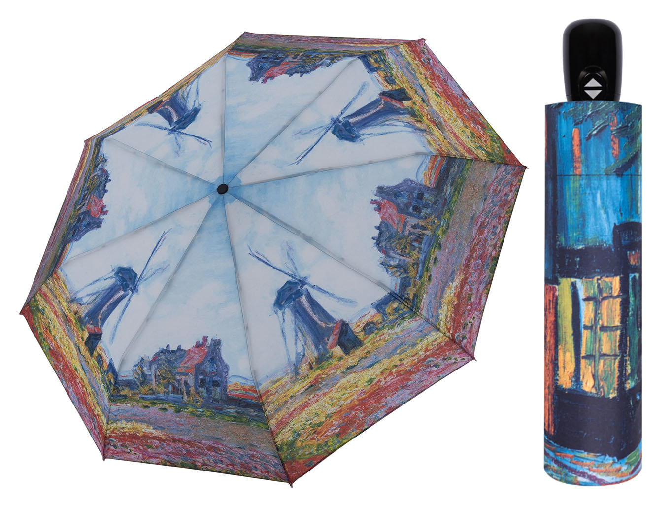 Doppler Art Větrné mlýny plně automatický skládací deštník - Vícebarevná
