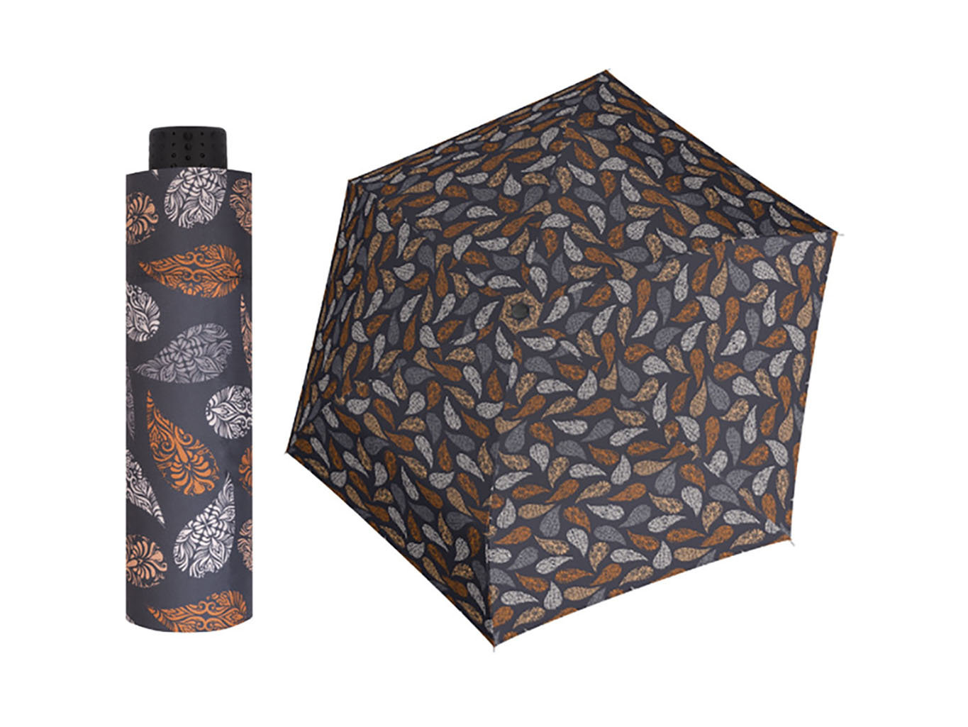 Fotografie Doppler HAVANNA Joy hnědý ultralehký skládací deštník - Hnědá