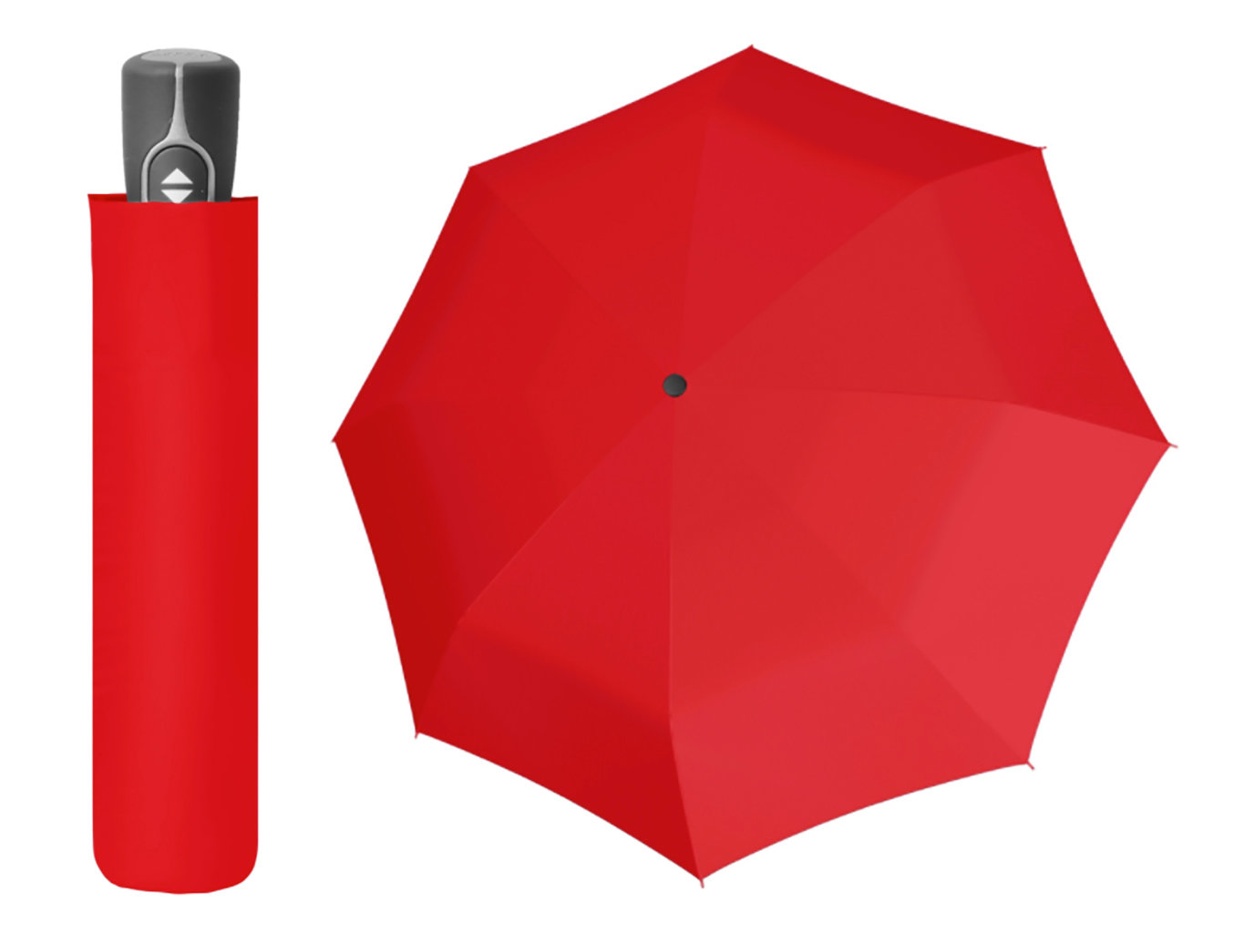 Fotografie Doppler Magic Fiber červený plně automatický deštník - Červená