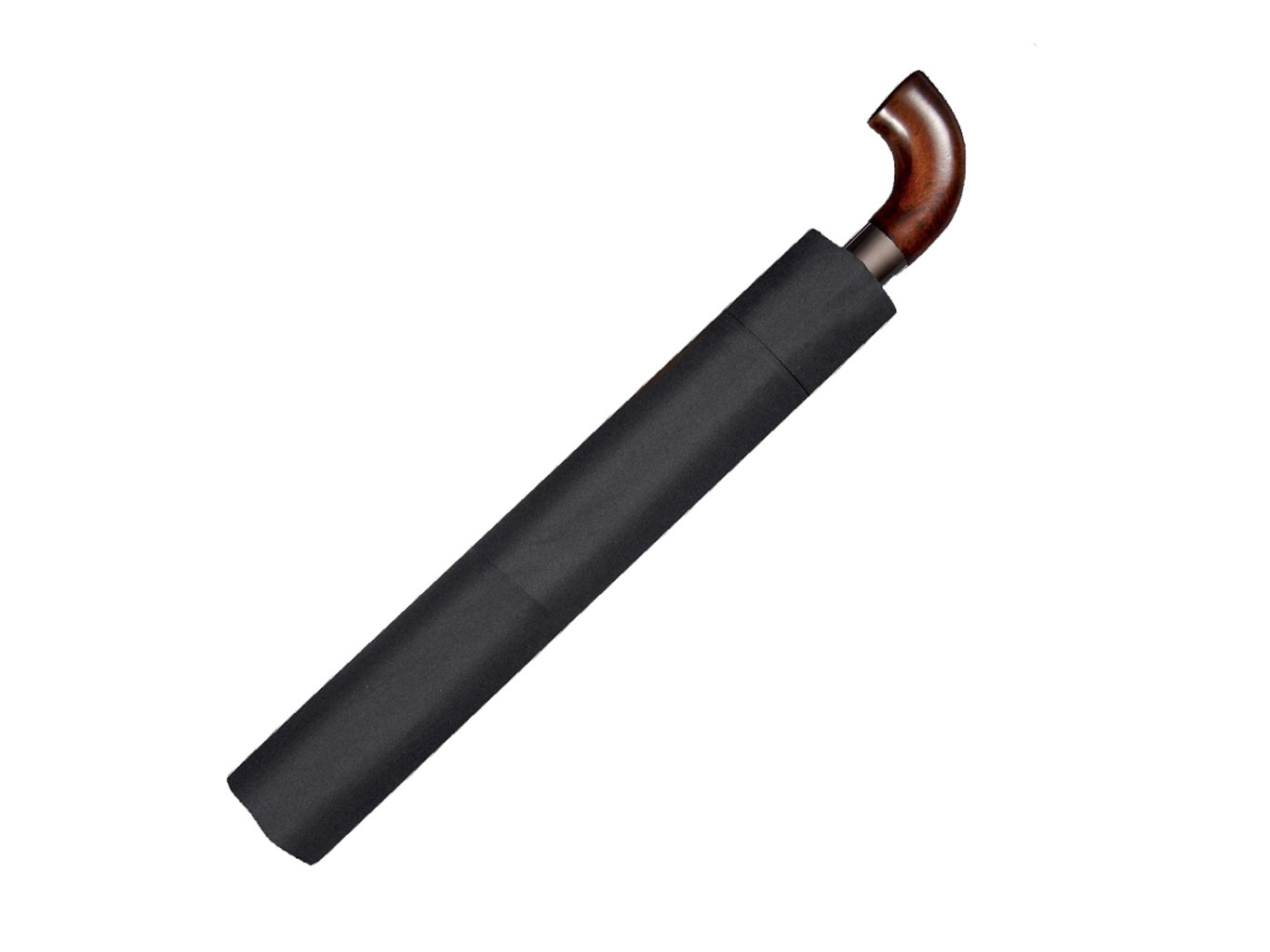Fotografie Doppler Magic XL pánský plně automatický deštník s dřevěnou rukojetí - Černá