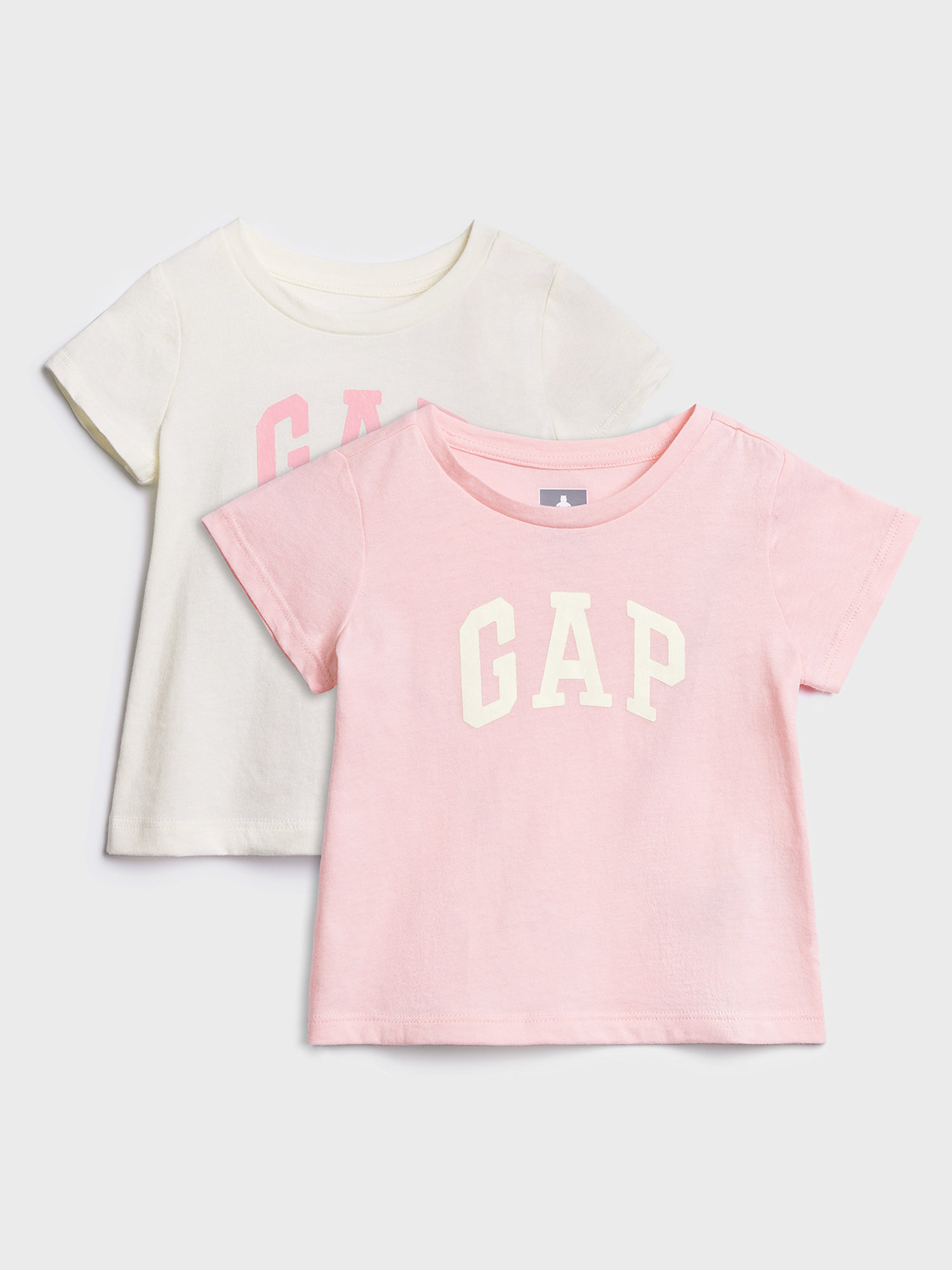 Fotografie Růžové holčičí tričko GAP Logo 2-Pack