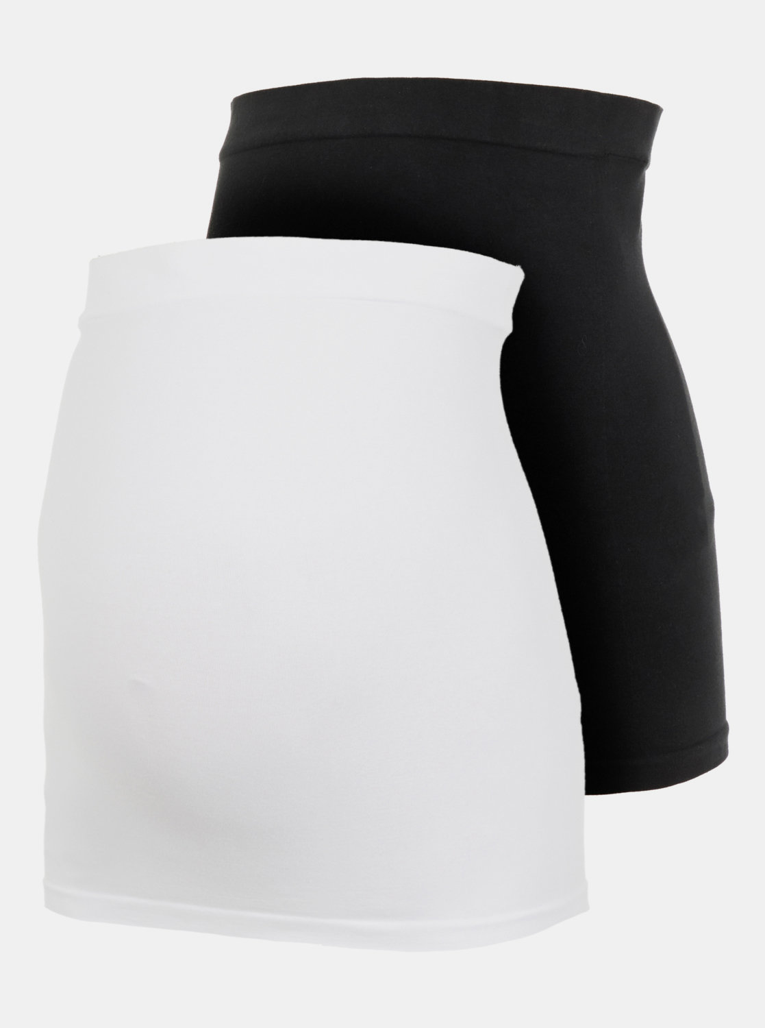 Fotografie Sada dvou těhotenských pásů v bílé a černé barvě Mama.licious