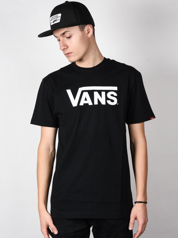 Fotografie Vans CLASSIC black/white pánské triko s krátkým rukávem - černá