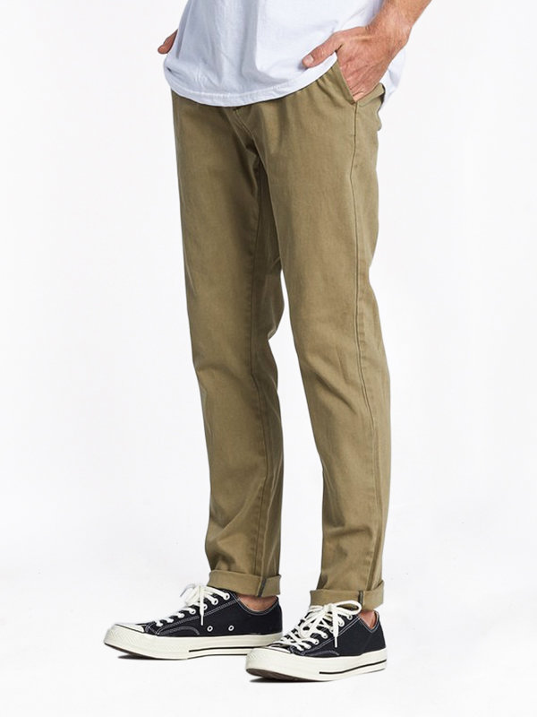 Billabong NEW ORDER CHINO GRAVEL plátěné kalhoty pánské - hnědá