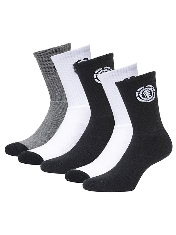 Fotografie Element HIGH-RISE 5 PACK MULTICO pánské ponožky - černá