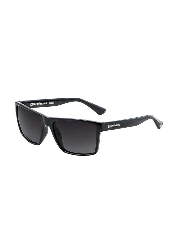 Horsefeathers MERLIN gloss black/gray fade out sluneční brýle pilotky - černá