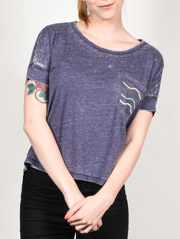 Fotografie Roxy PRETTY BTC0 dámské triko s krátkým rukávem - modrá