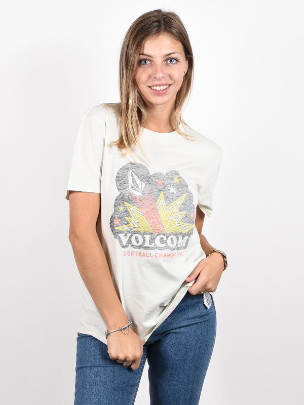 Fotografie Volcom Lock It Up MIST dámské triko s krátkým rukávem - bílá