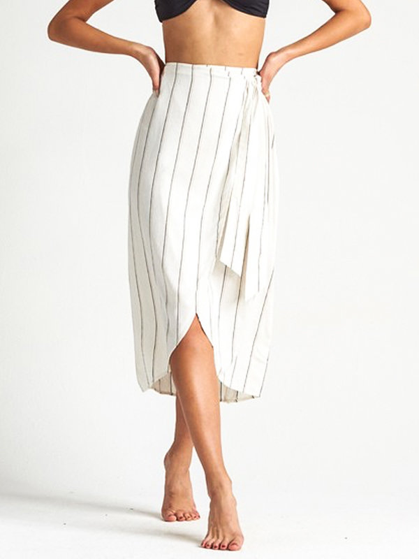 Billabong STAY SARONG SALT CRYSTAL dlouhá letní sukně - bílá
