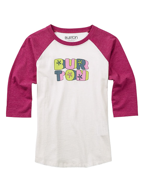 Burton HOLLIE RAGLAN STOUT WHITE dětské triko s dlouhým rukávem - bílá