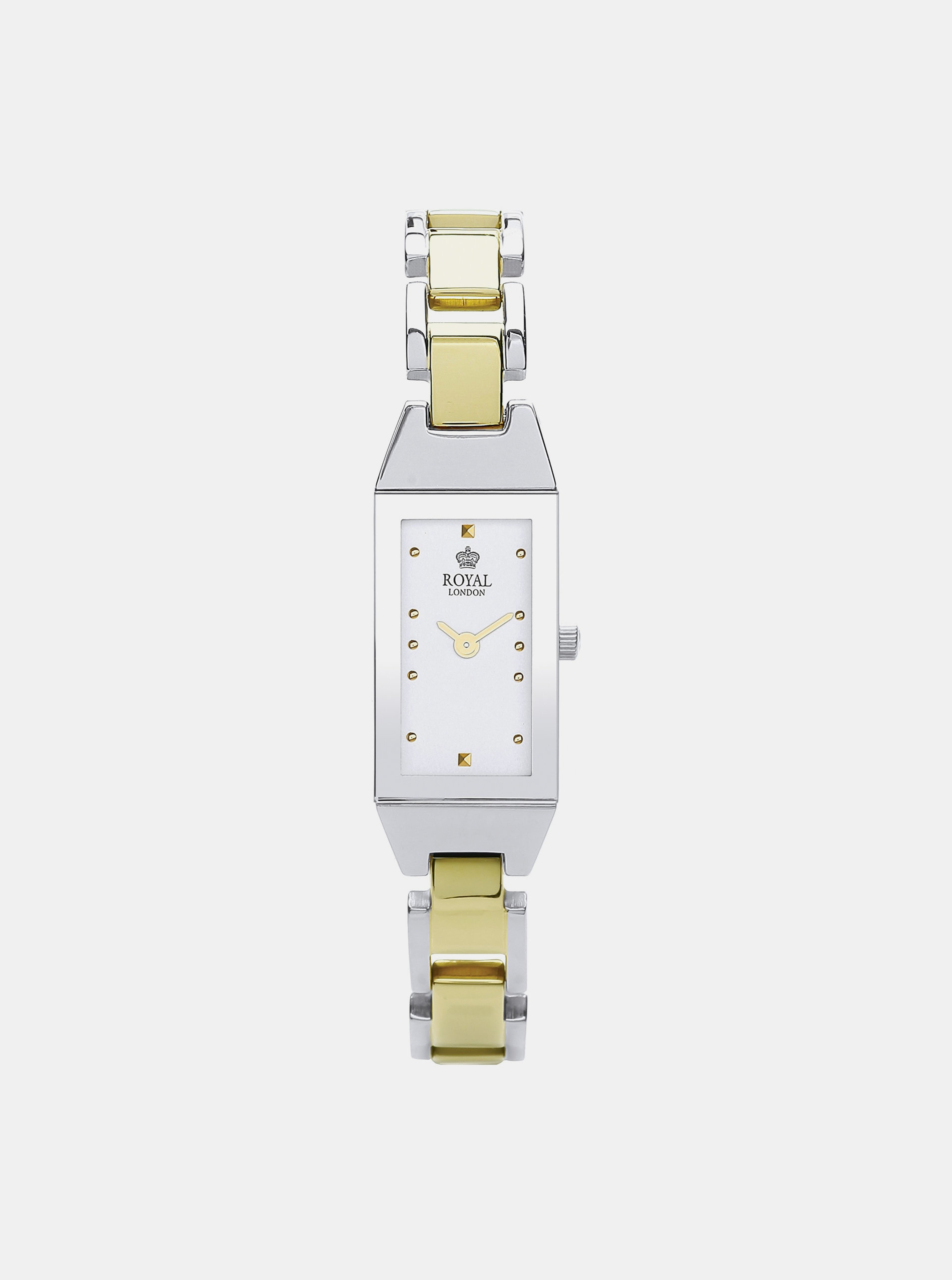 Dámské hodinky s nerezovým páskem v zlaté barvě Royal London 2018