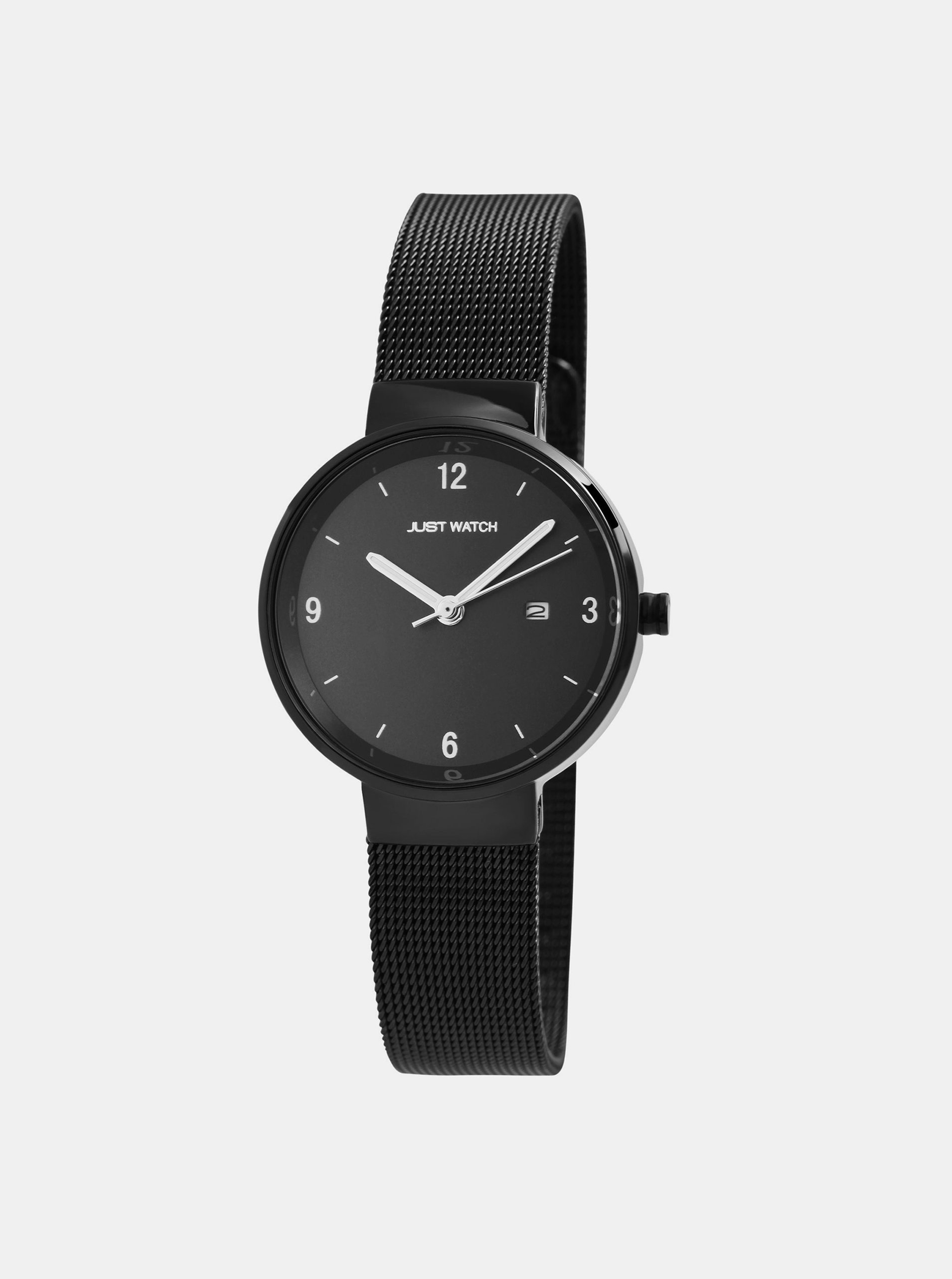 Fotografie Dámské hodinky s nerezovým páskem v černé barvě Just Watch
