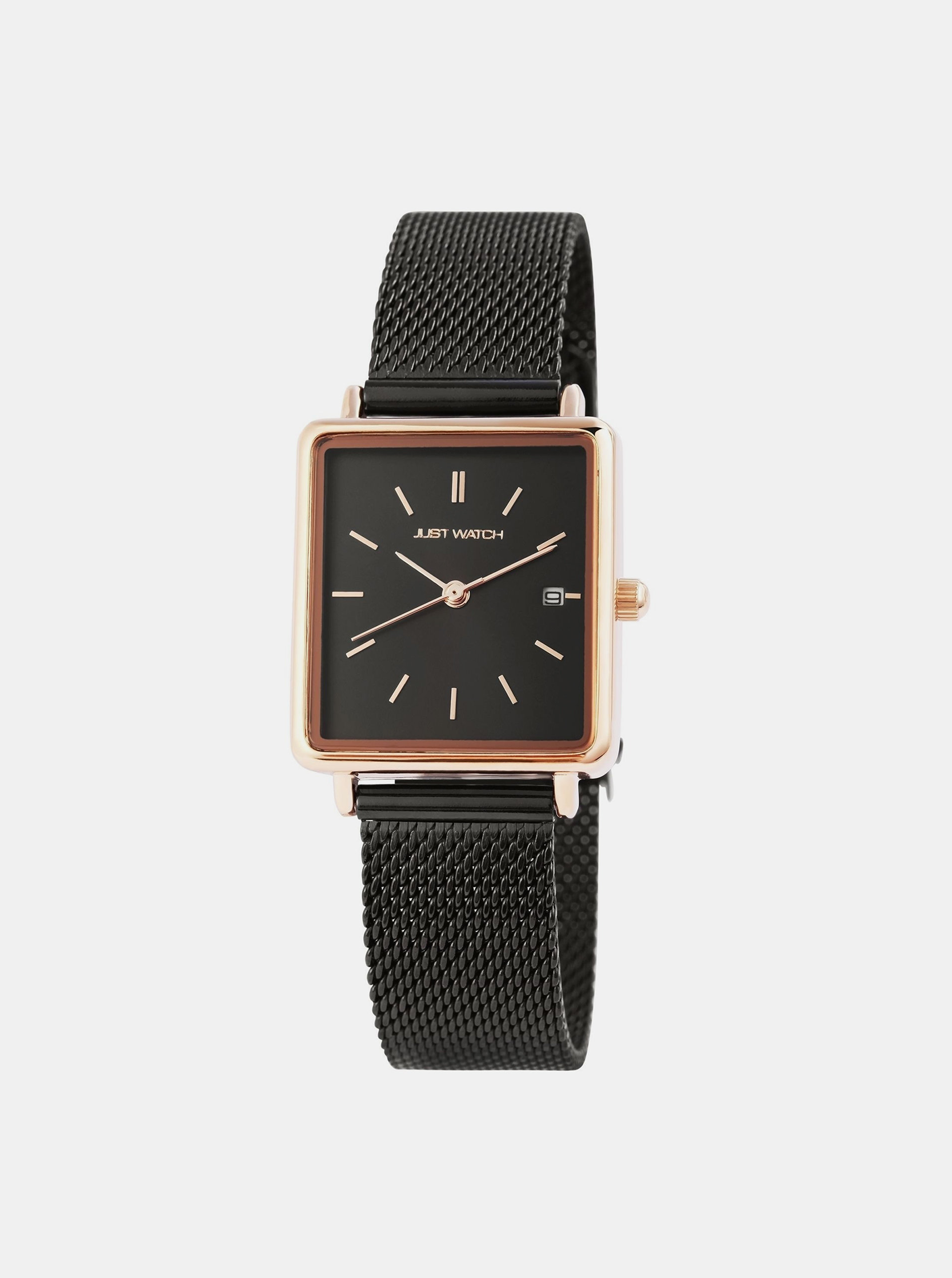 Dámské hodinky s nerezovým páskem v černé barvě Just Watch